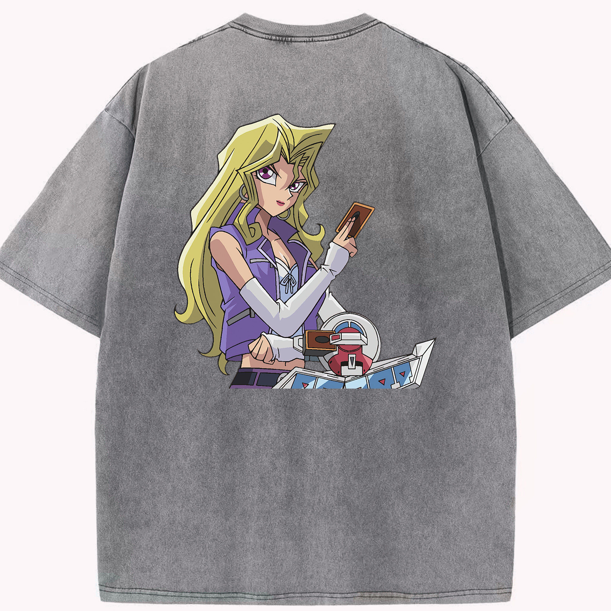 （画像用） 遊☆戯☆王 Yu-Gi-Oh! 綿100% ヴィンテージ風 半袖Tシャツ（背面プリント）