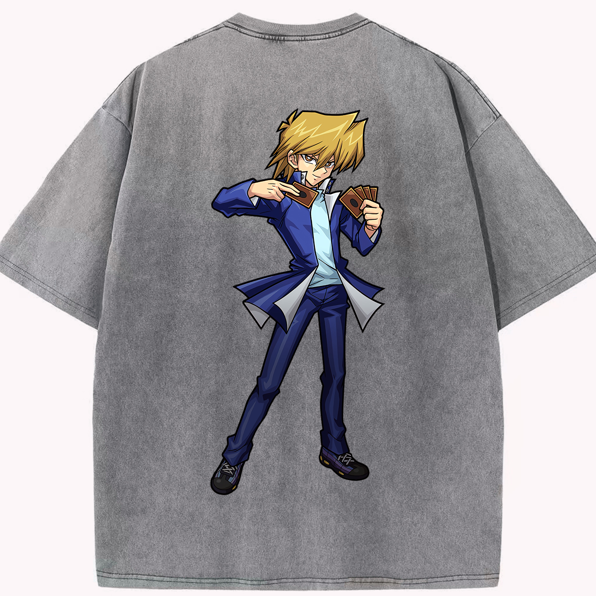 （画像用） 遊☆戯☆王 Yu-Gi-Oh! 綿100% ヴィンテージ風 半袖Tシャツ（背面プリント）