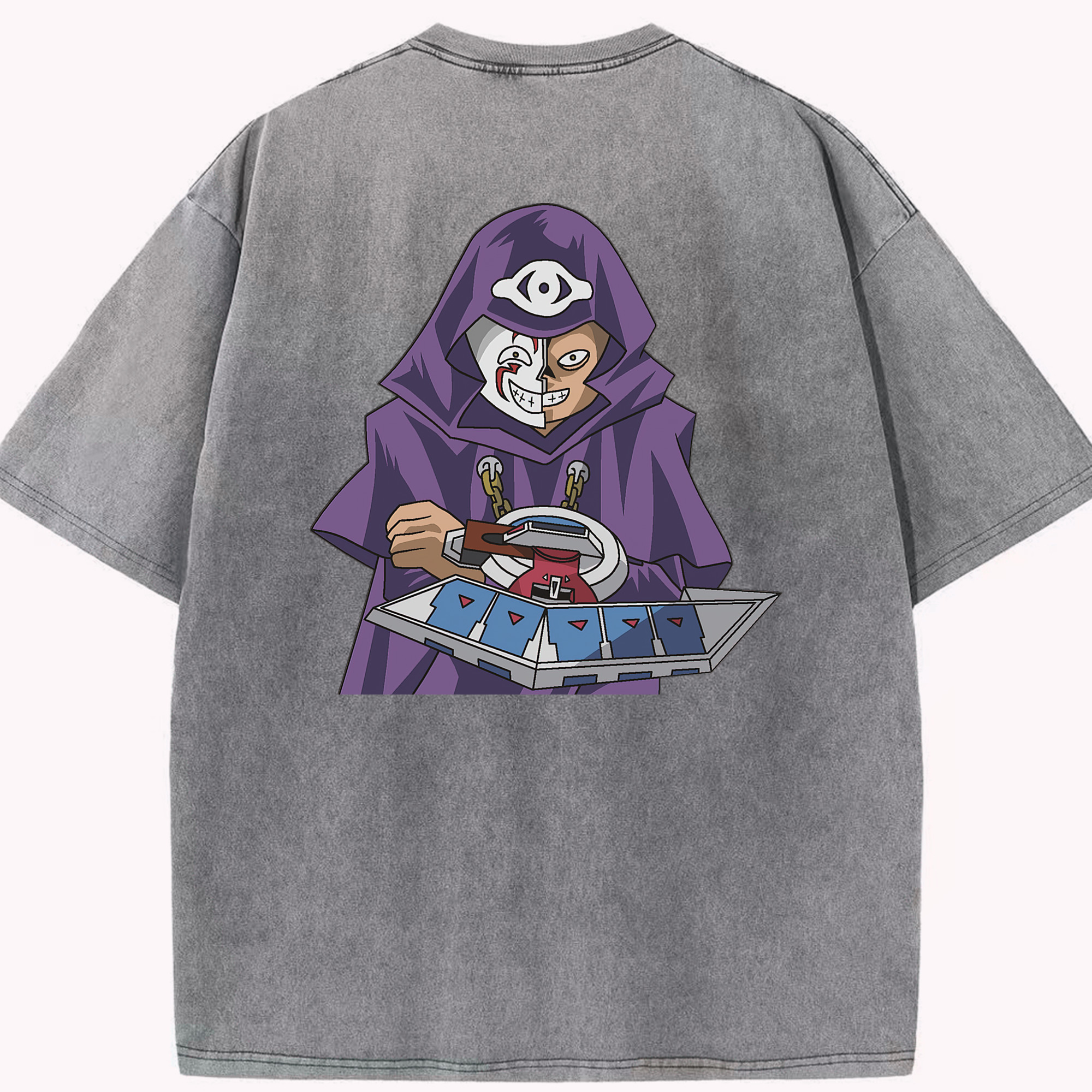 （画像用） 遊☆戯☆王 Yu-Gi-Oh! 綿100% ヴィンテージ風 半袖Tシャツ（背面プリント）