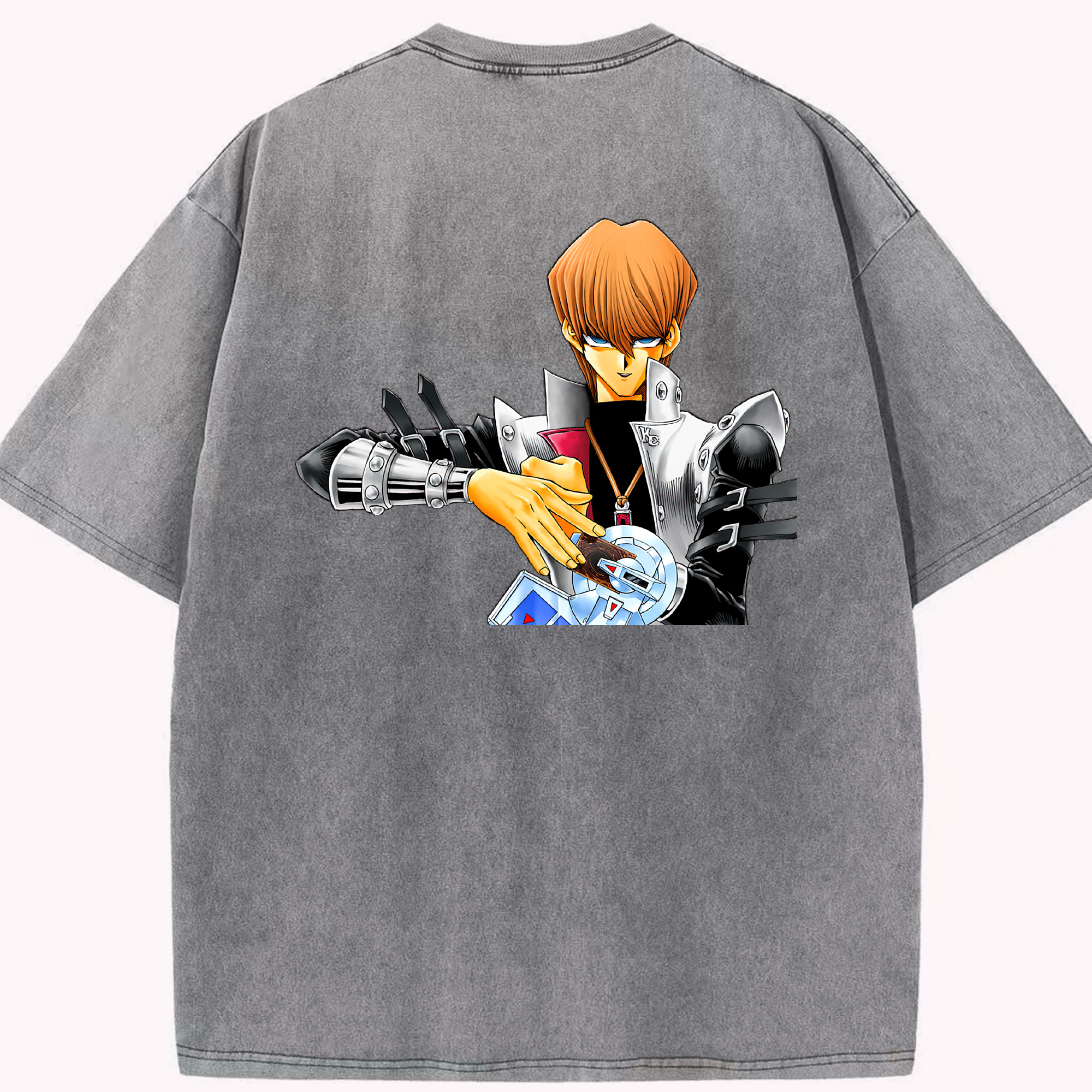 （画像用） 遊☆戯☆王 Yu-Gi-Oh! 綿100% ヴィンテージ風 半袖Tシャツ（背面プリント）