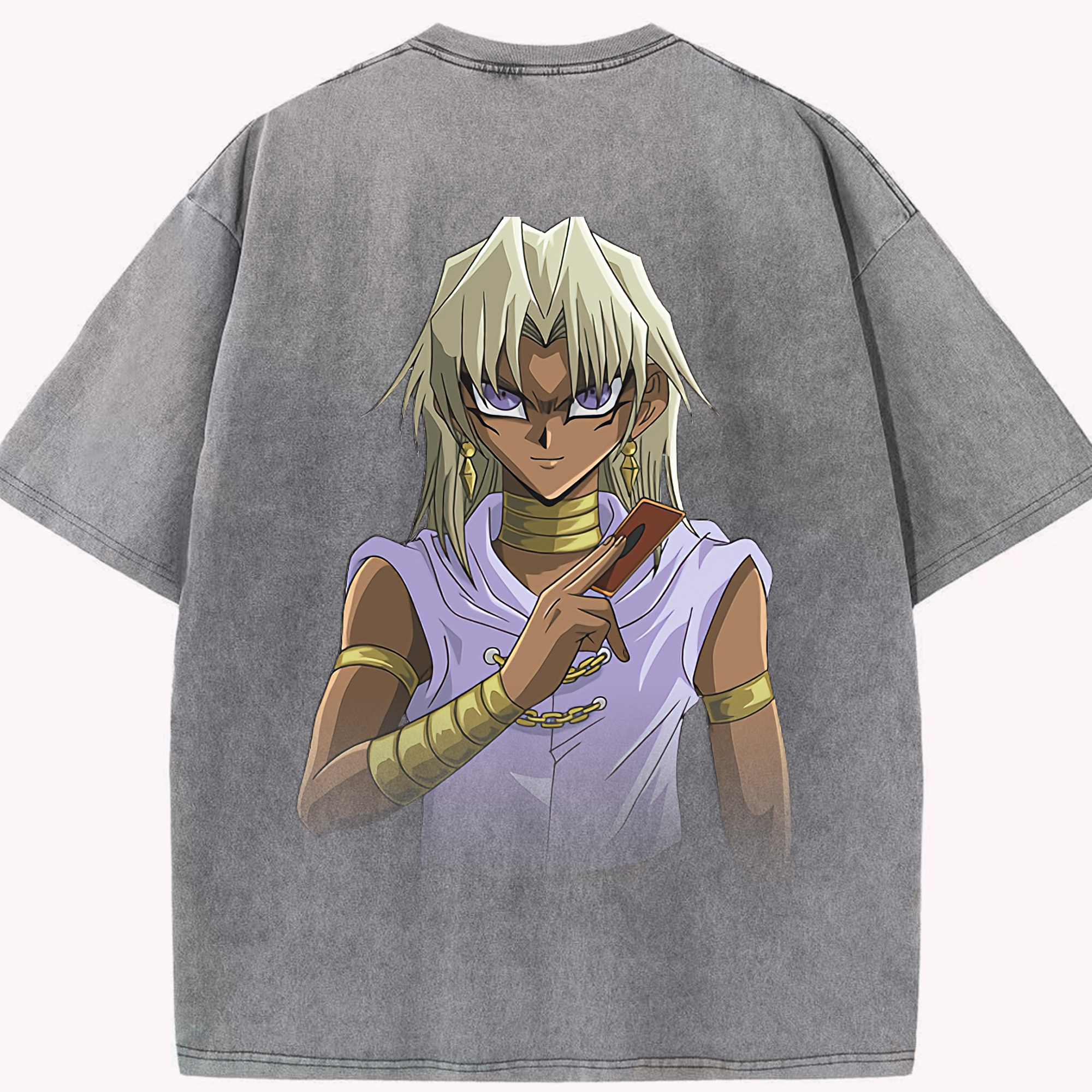 （画像用） 遊☆戯☆王 Yu-Gi-Oh! 綿100% ヴィンテージ風 半袖Tシャツ（背面プリント）