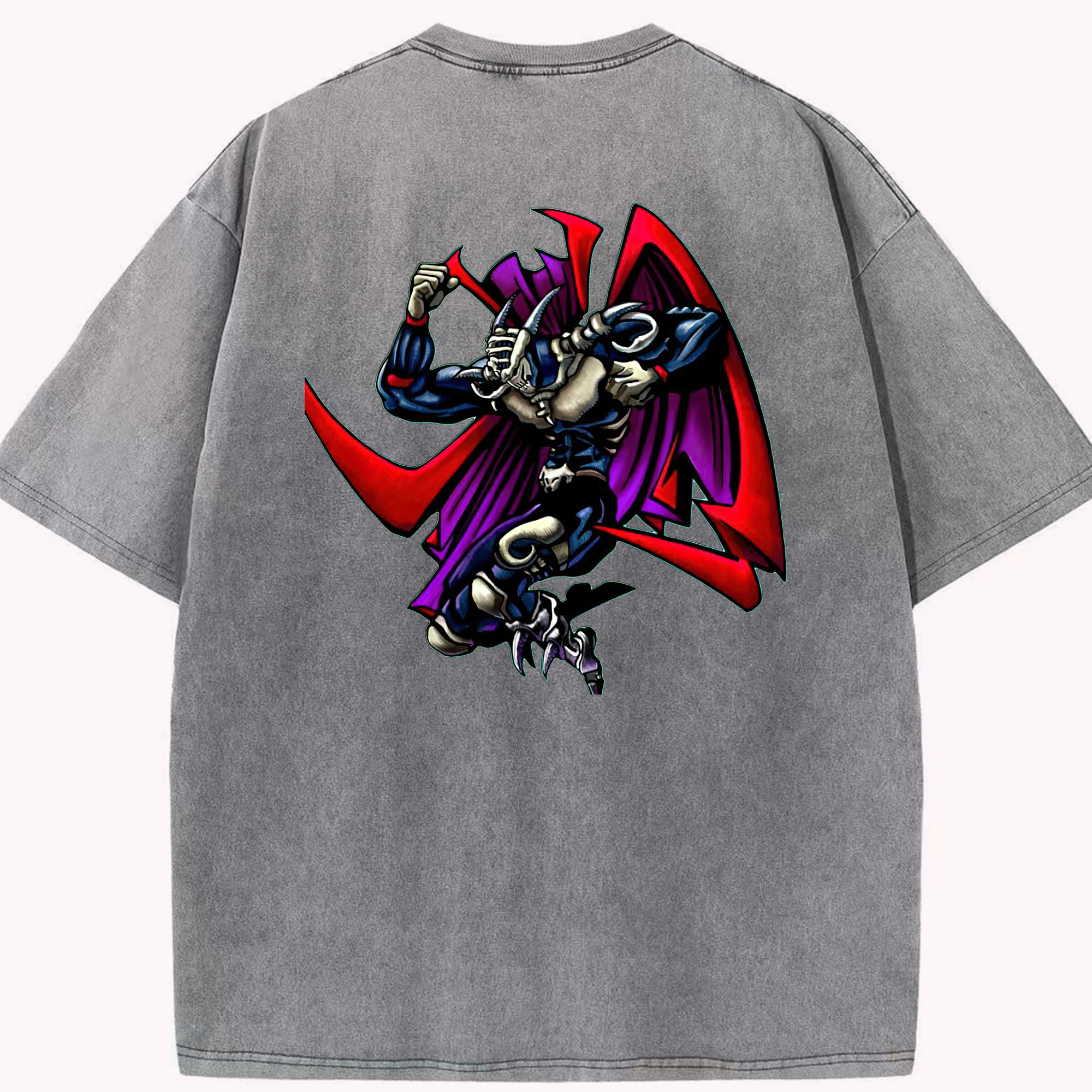 （画像用） 遊☆戯☆王 Yu-Gi-Oh! 綿100% ヴィンテージ風 半袖Tシャツ（背面プリント）