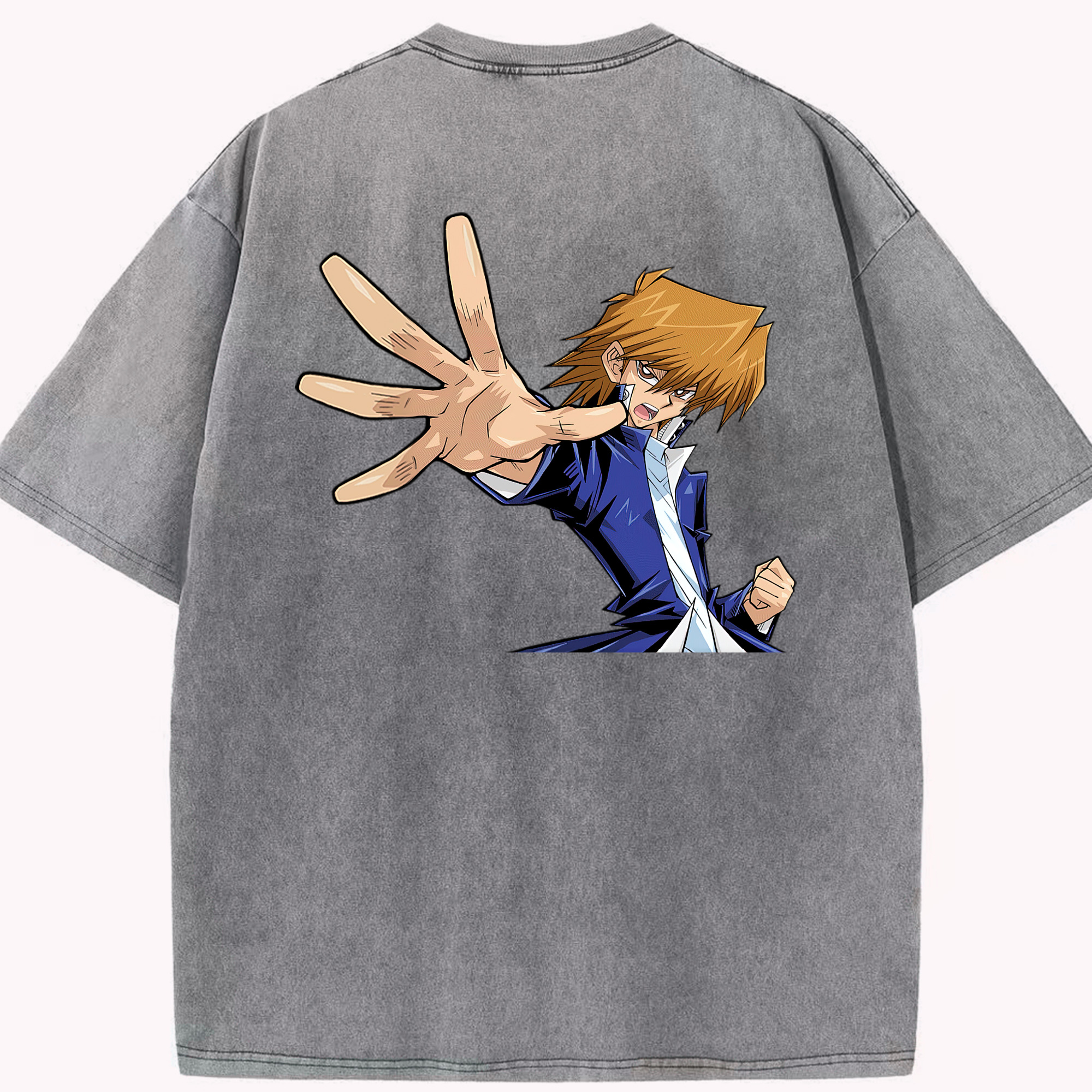（画像用） 遊☆戯☆王 Yu-Gi-Oh! 綿100% ヴィンテージ風 半袖Tシャツ（背面プリント）