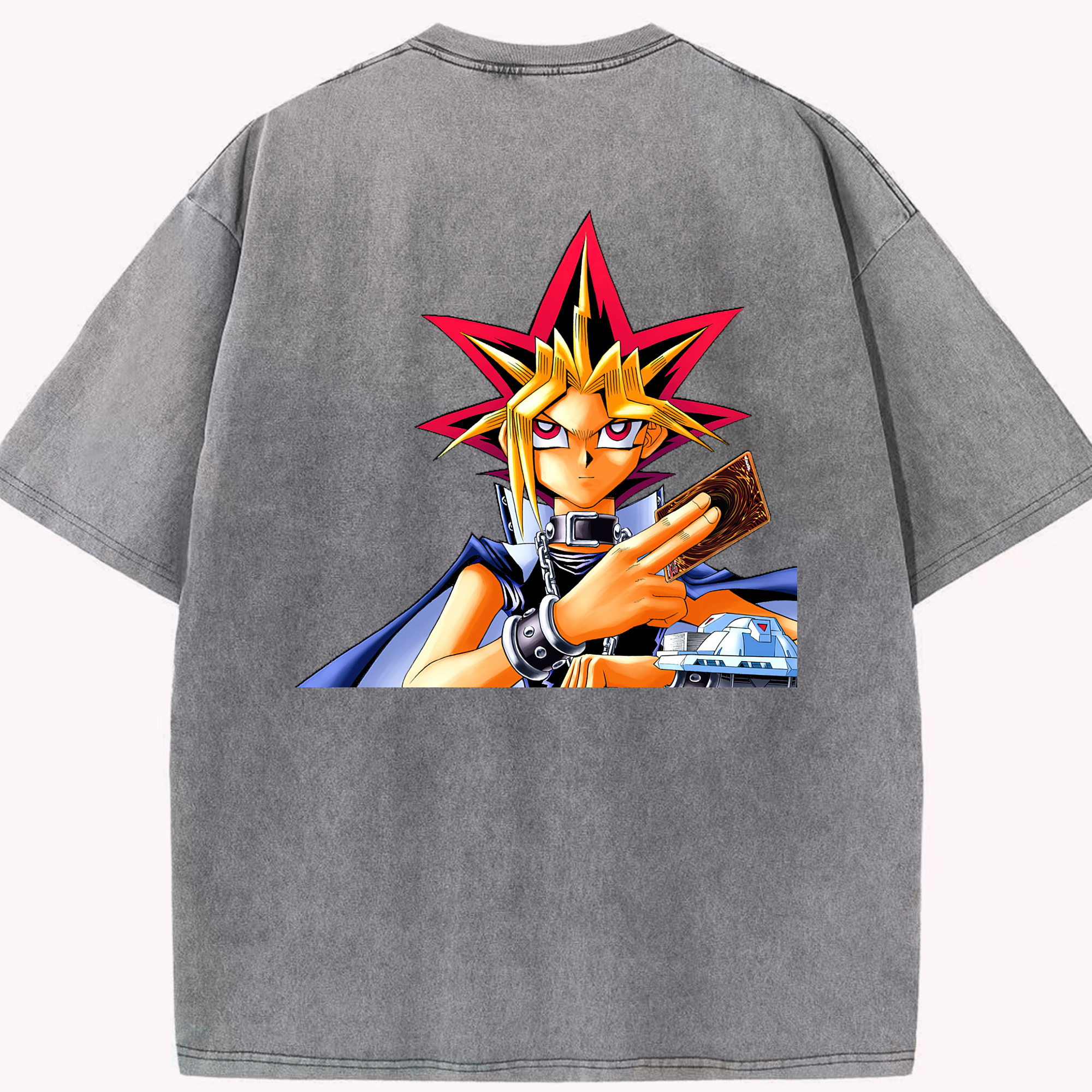 （画像用） 遊☆戯☆王 Yu-Gi-Oh! 綿100% ヴィンテージ風 半袖Tシャツ（背面プリント）