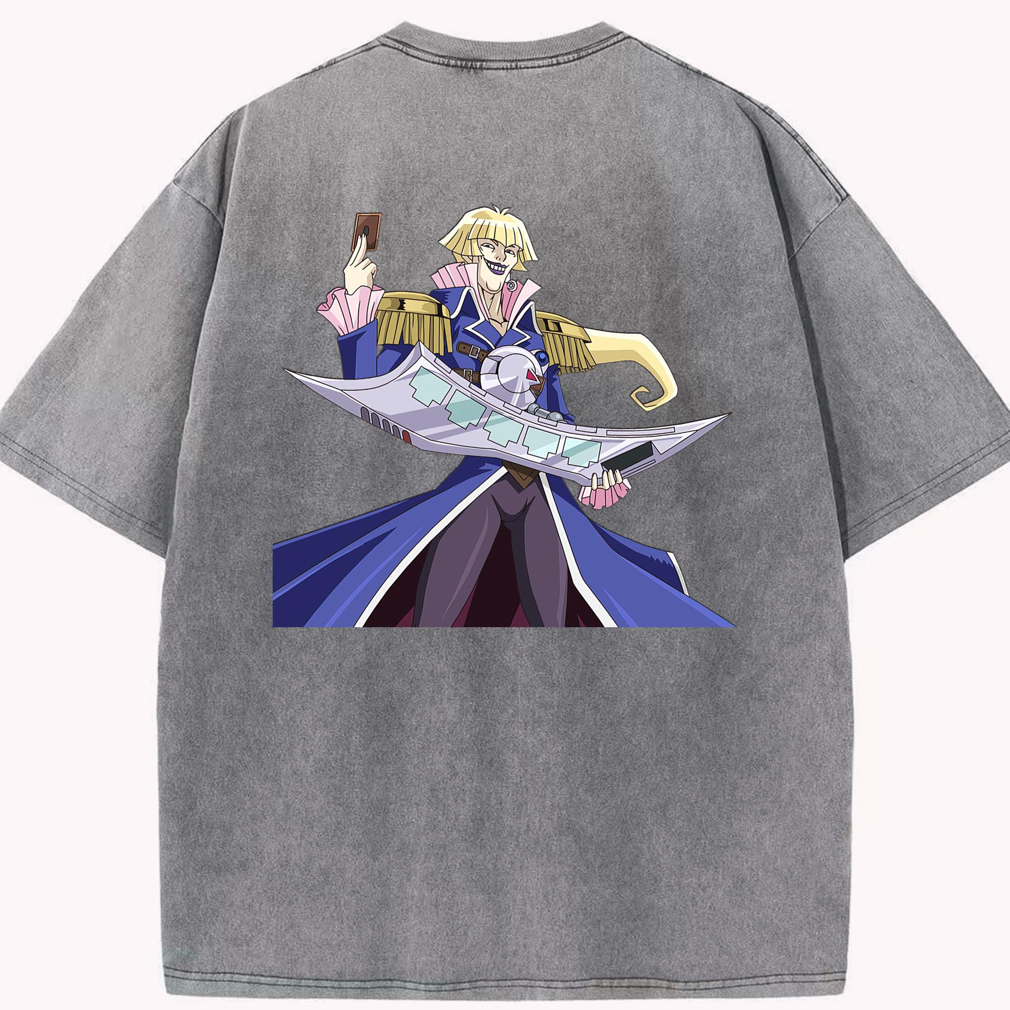 （画像用） 遊☆戯☆王 Yu-Gi-Oh! 綿100% ヴィンテージ風 半袖Tシャツ（背面プリント）