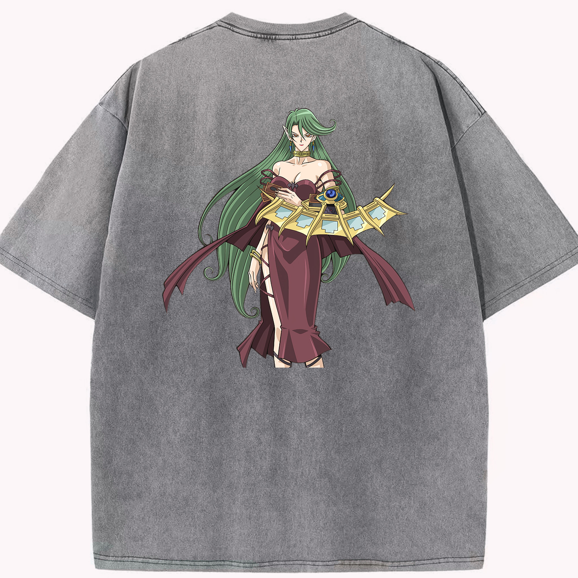 （画像用） 遊☆戯☆王 Yu-Gi-Oh! 綿100% ヴィンテージ風 半袖Tシャツ（背面プリント）