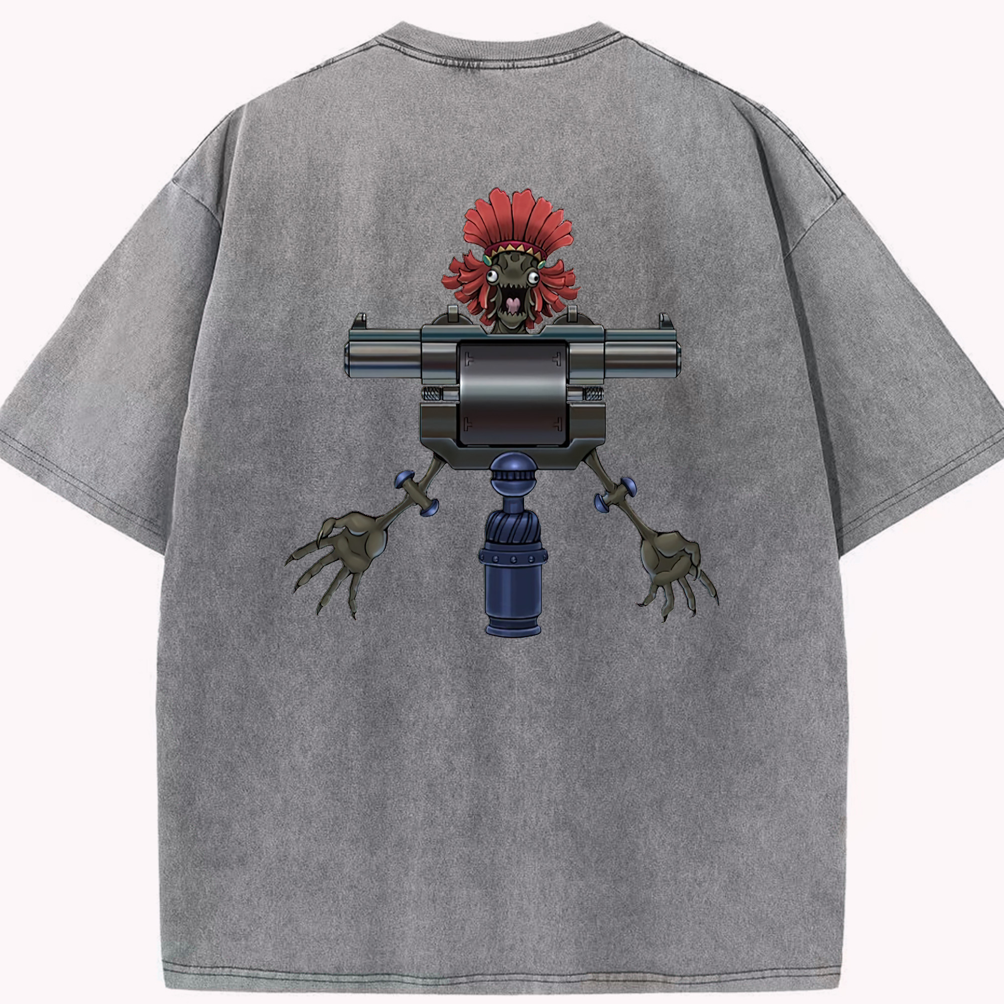 （画像用） 遊☆戯☆王 Yu-Gi-Oh! 綿100% ヴィンテージ風 半袖Tシャツ（背面プリント）