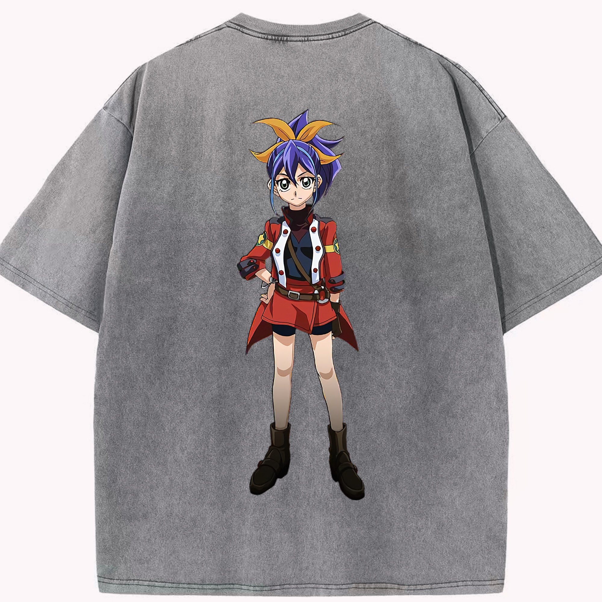 （画像用） 遊☆戯☆王 Yu-Gi-Oh! 綿100% ヴィンテージ風 半袖Tシャツ（背面プリント）