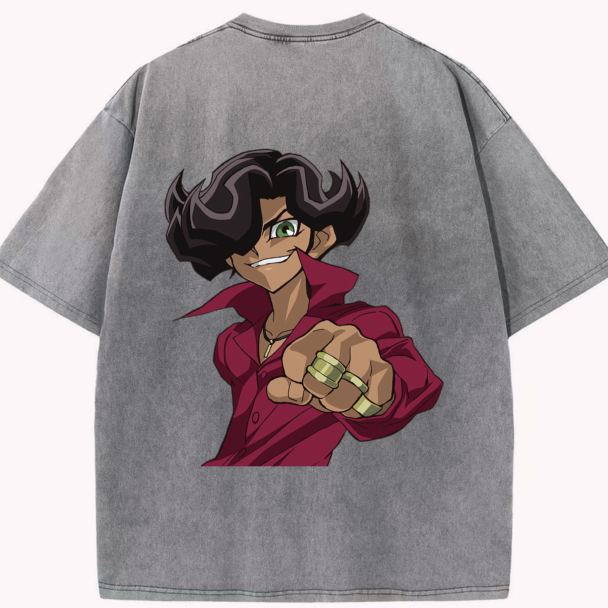 （画像用） 遊☆戯☆王 Yu-Gi-Oh! 綿100% ヴィンテージ風 半袖Tシャツ（背面プリント）