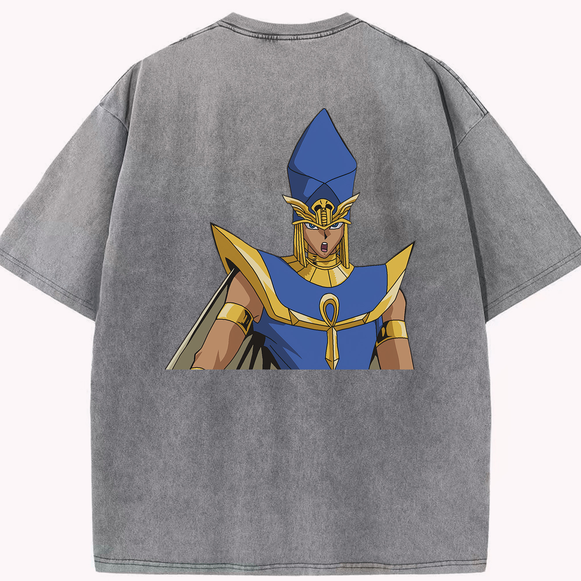 （画像用） 遊☆戯☆王 Yu-Gi-Oh! 綿100% ヴィンテージ風 半袖Tシャツ（背面プリント）