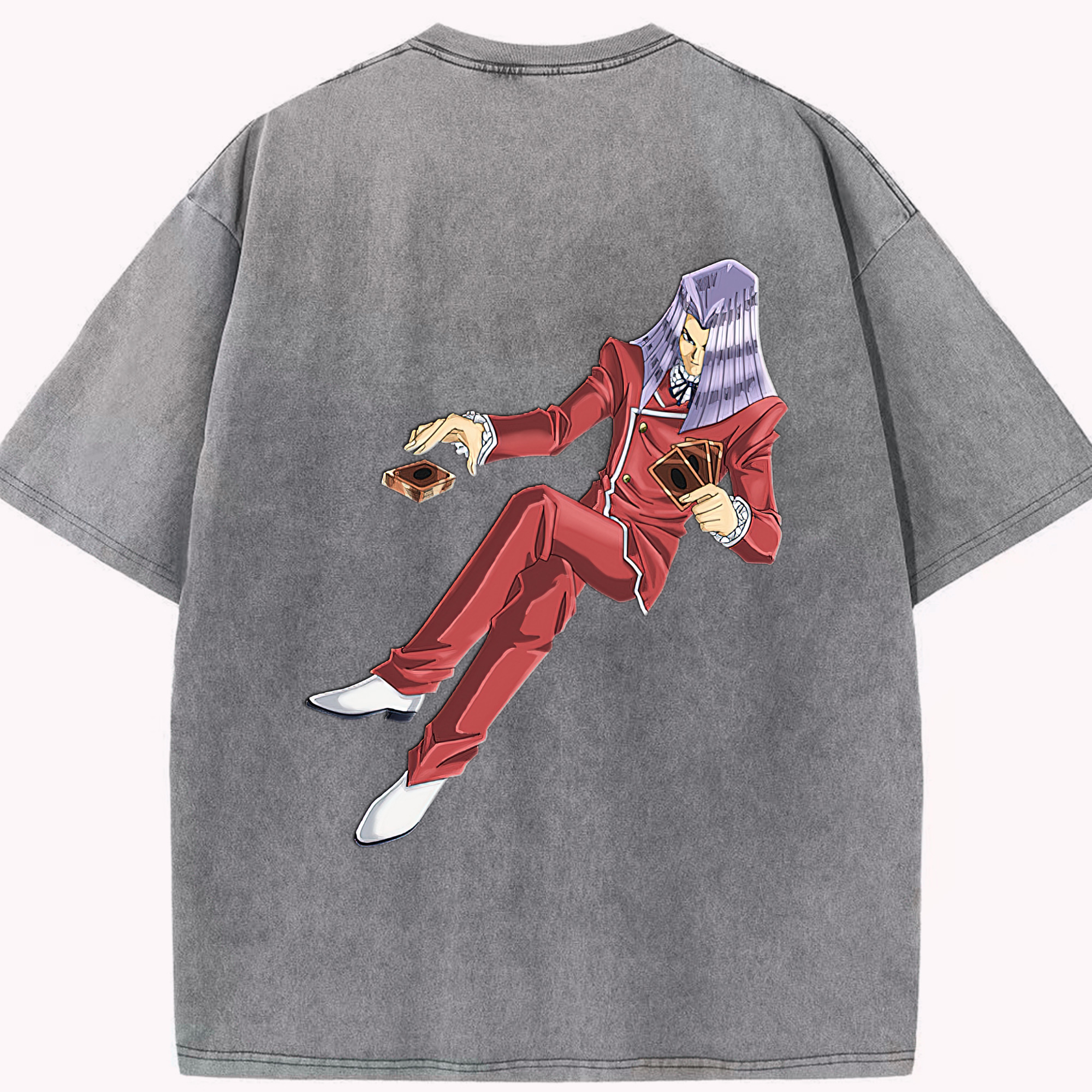 （画像用） 遊☆戯☆王 Yu-Gi-Oh! 綿100% ヴィンテージ風 半袖Tシャツ（背面プリント）