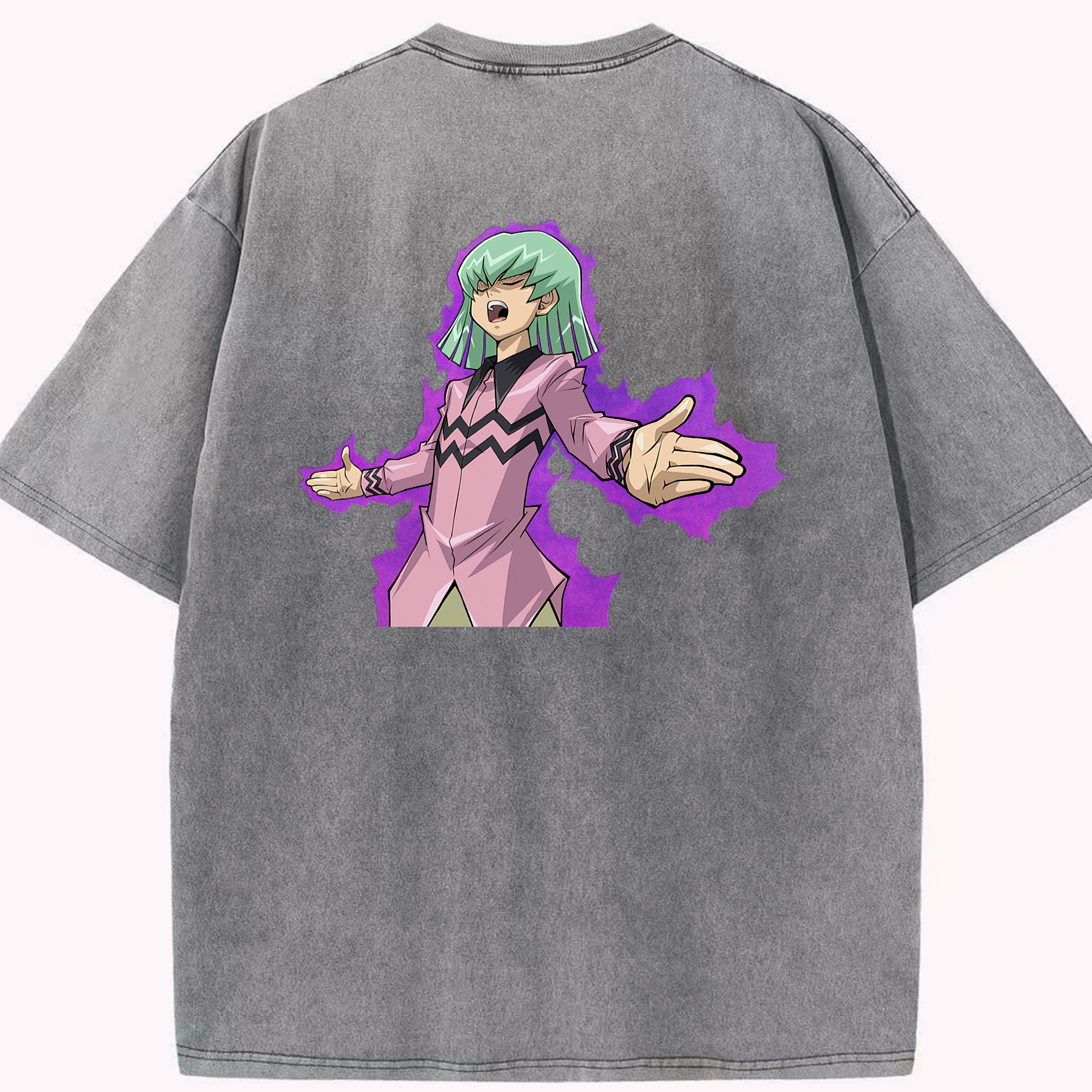 （画像用） 遊☆戯☆王 Yu-Gi-Oh! 綿100% ヴィンテージ風 半袖Tシャツ（背面プリント）