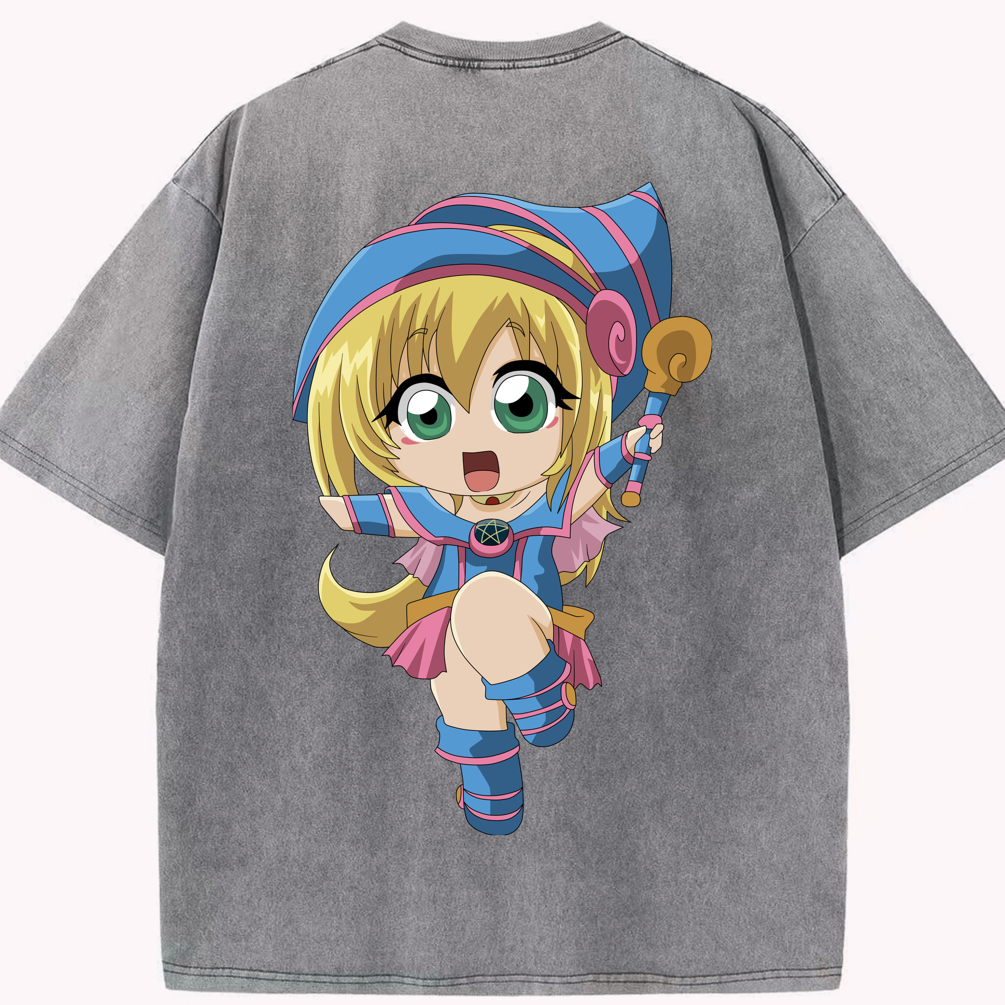 （画像用） 遊☆戯☆王 Yu-Gi-Oh! 綿100% ヴィンテージ風 半袖Tシャツ（背面プリント）