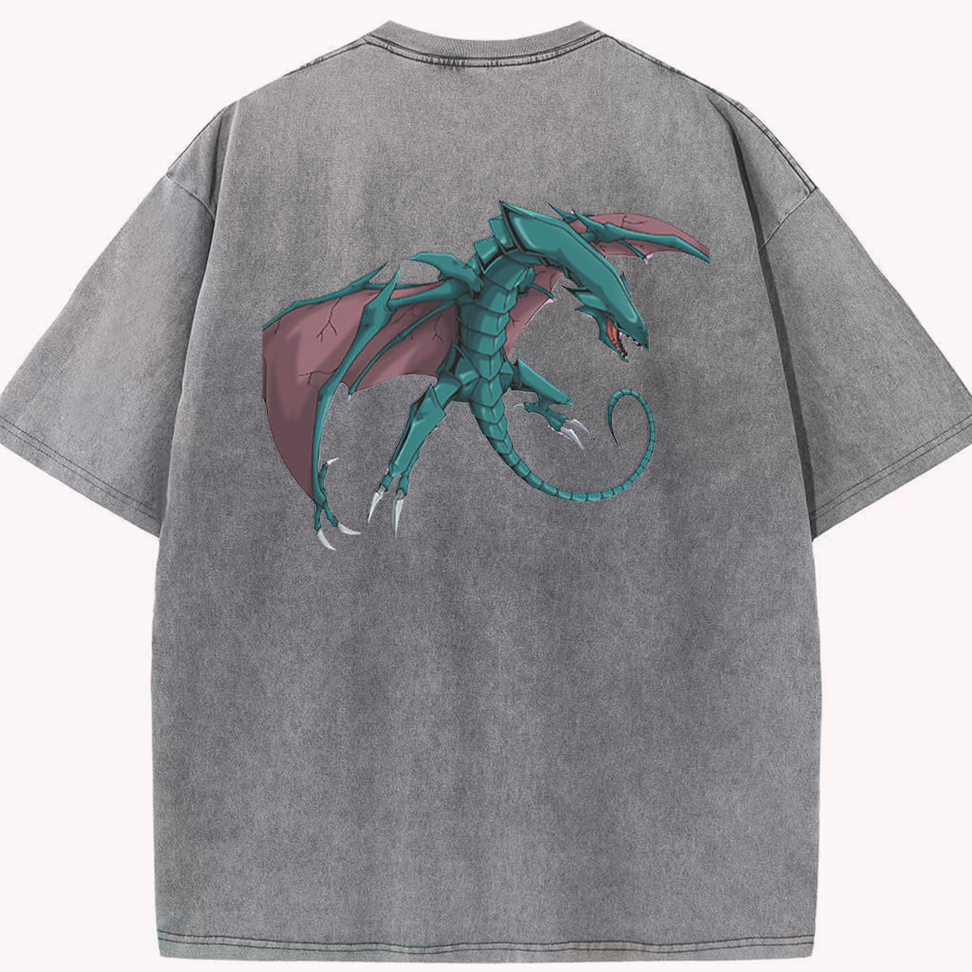（画像用） 遊☆戯☆王 Yu-Gi-Oh! 綿100% ヴィンテージ風 半袖Tシャツ（背面プリント）