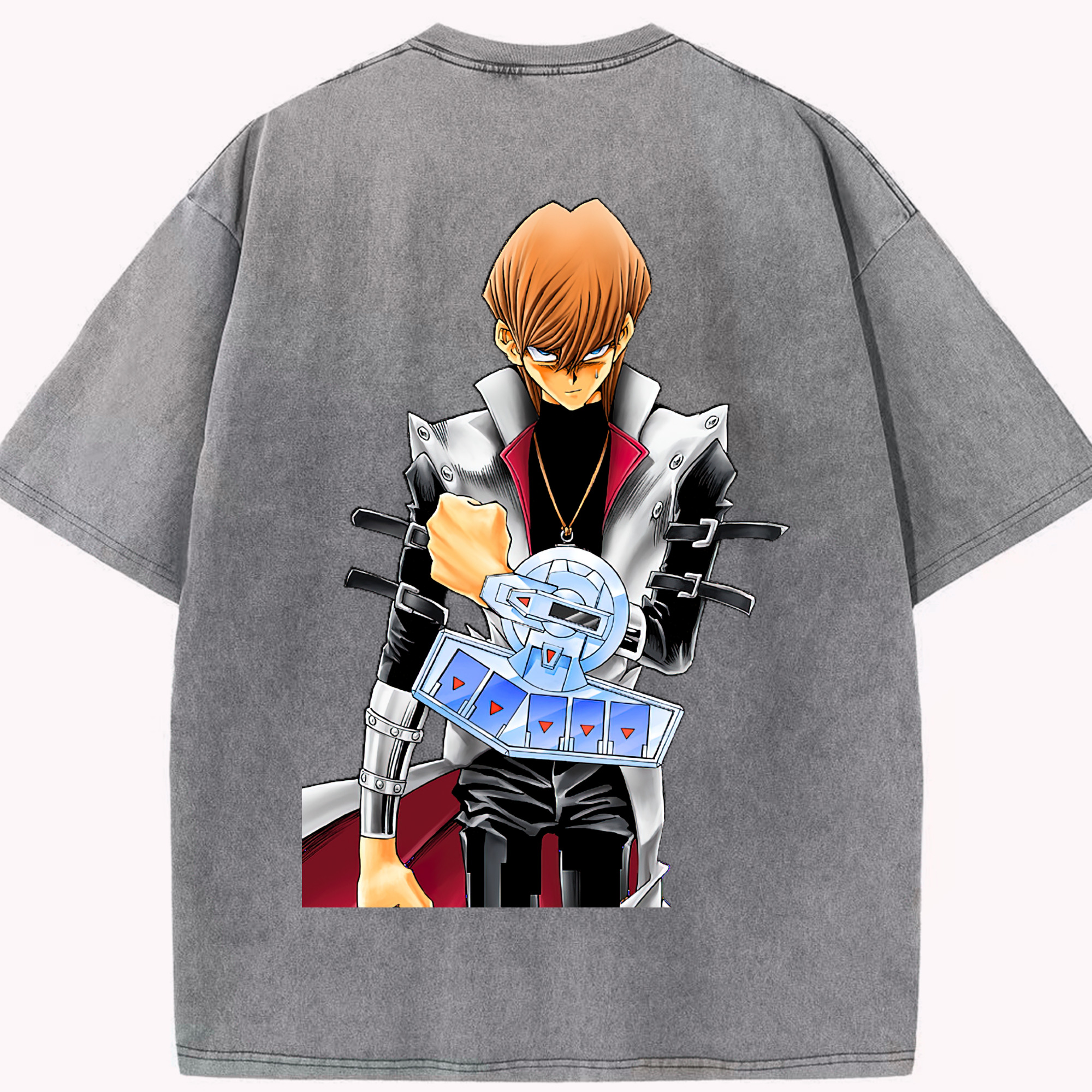 （画像用） 遊☆戯☆王 Yu-Gi-Oh! 綿100% ヴィンテージ風 半袖Tシャツ（背面プリント）