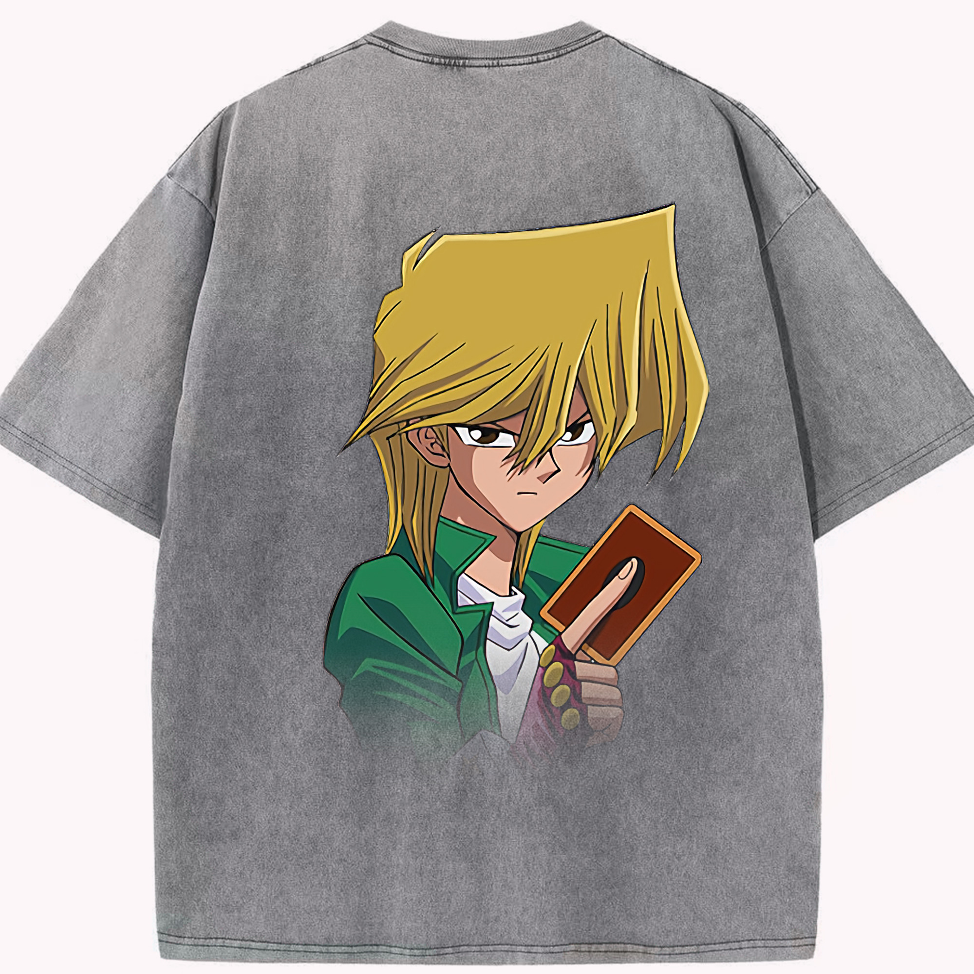 （画像用） 遊☆戯☆王 Yu-Gi-Oh! 綿100% ヴィンテージ風 半袖Tシャツ（背面プリント）