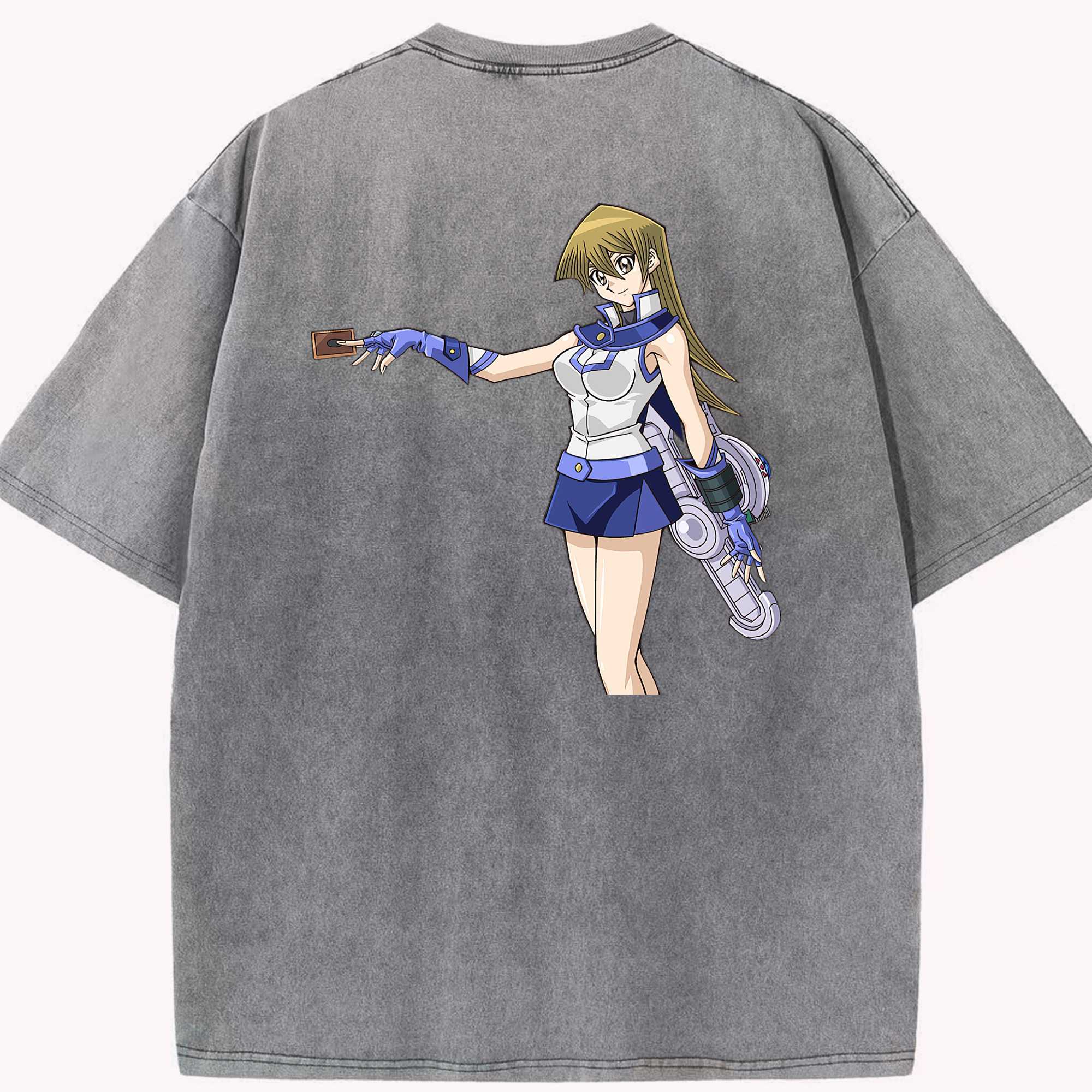 （画像用） 遊☆戯☆王 Yu-Gi-Oh! 綿100% ヴィンテージ風 半袖Tシャツ（背面プリント）
