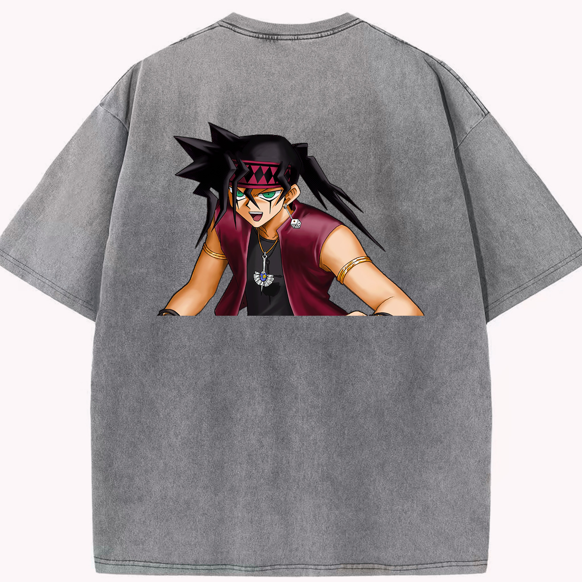 （画像用） 遊☆戯☆王 Yu-Gi-Oh! 綿100% ヴィンテージ風 半袖Tシャツ（背面プリント）