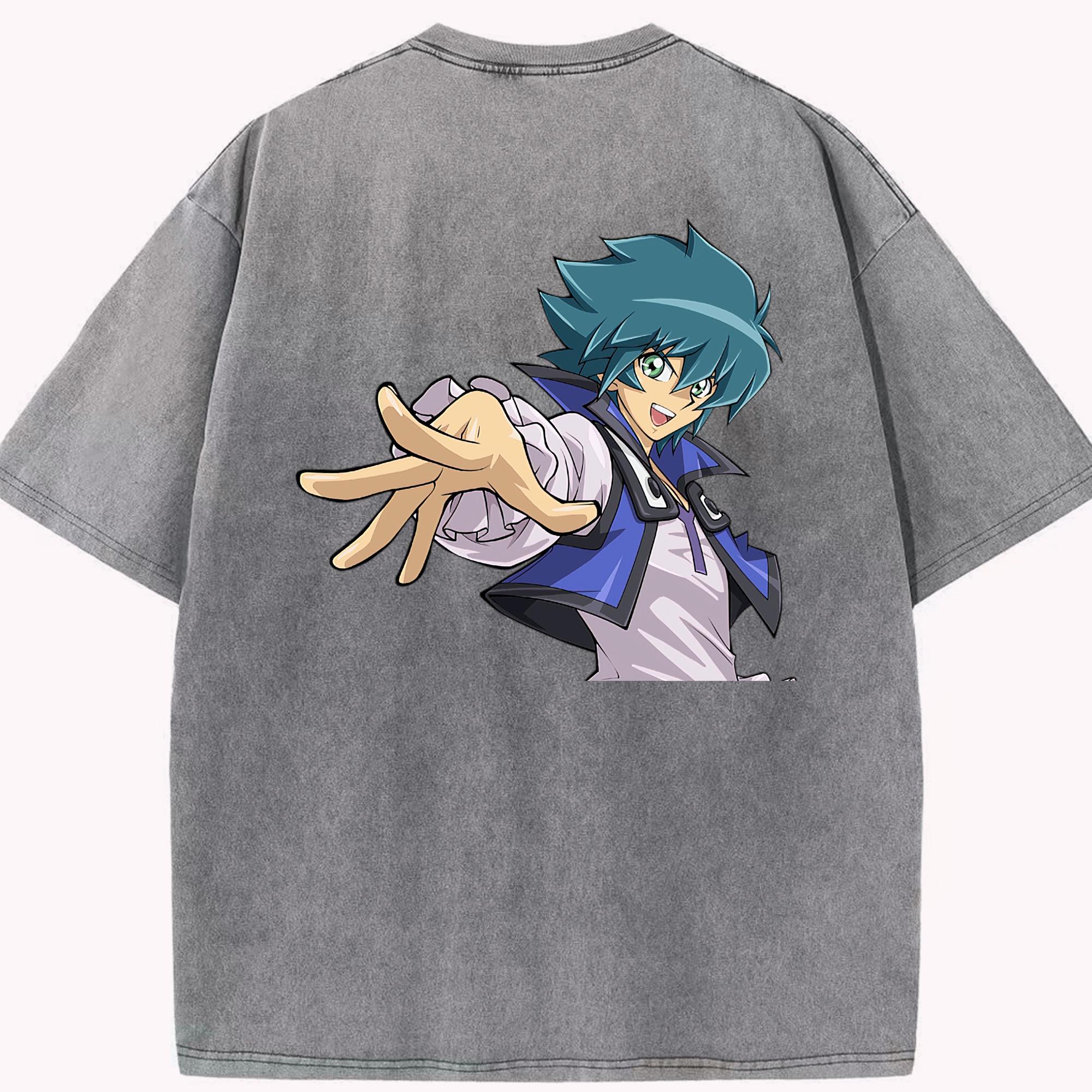 （画像用） 遊☆戯☆王 Yu-Gi-Oh! 綿100% ヴィンテージ風 半袖Tシャツ（背面プリント）