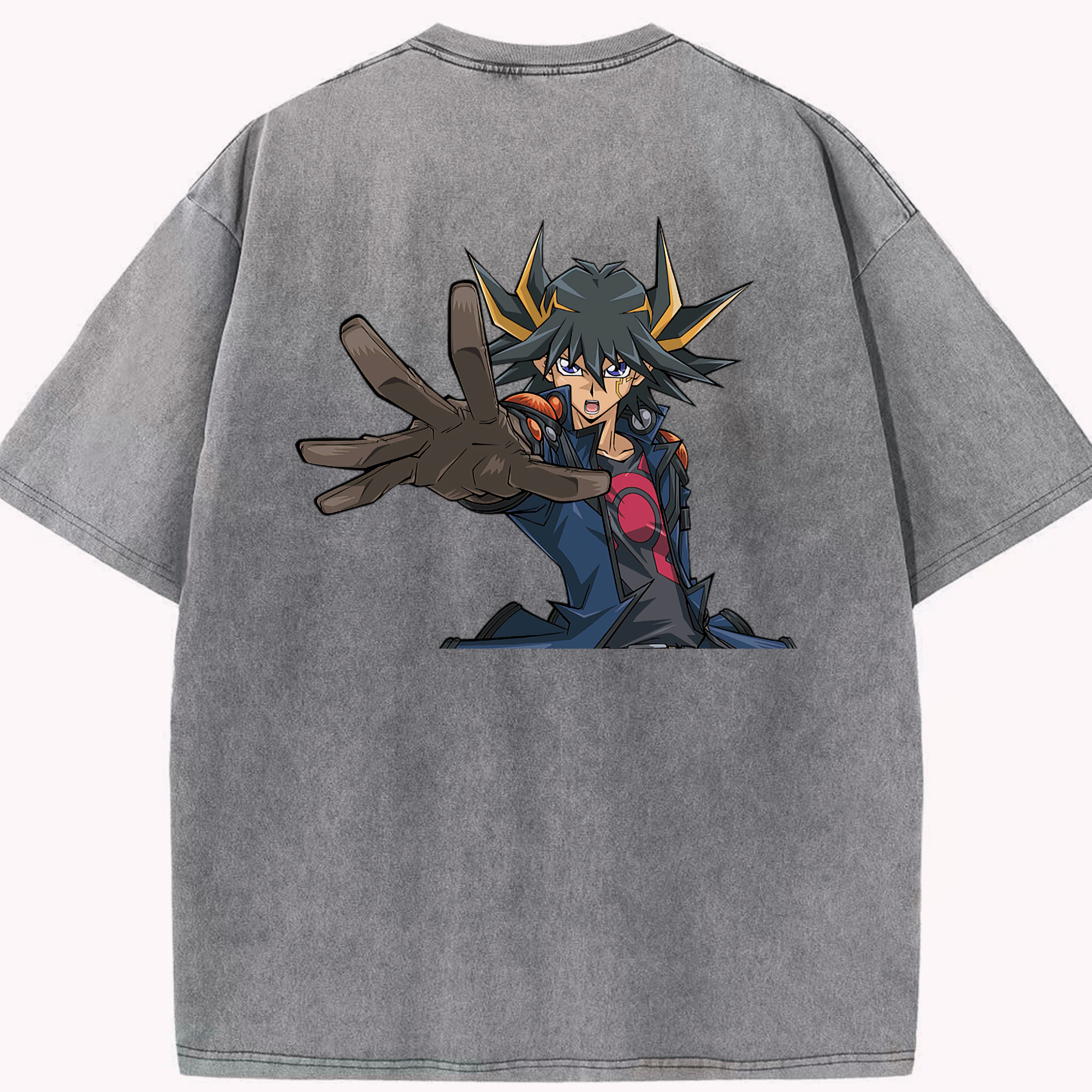 （画像用） 遊☆戯☆王 Yu-Gi-Oh! 綿100% ヴィンテージ風 半袖Tシャツ（背面プリント）