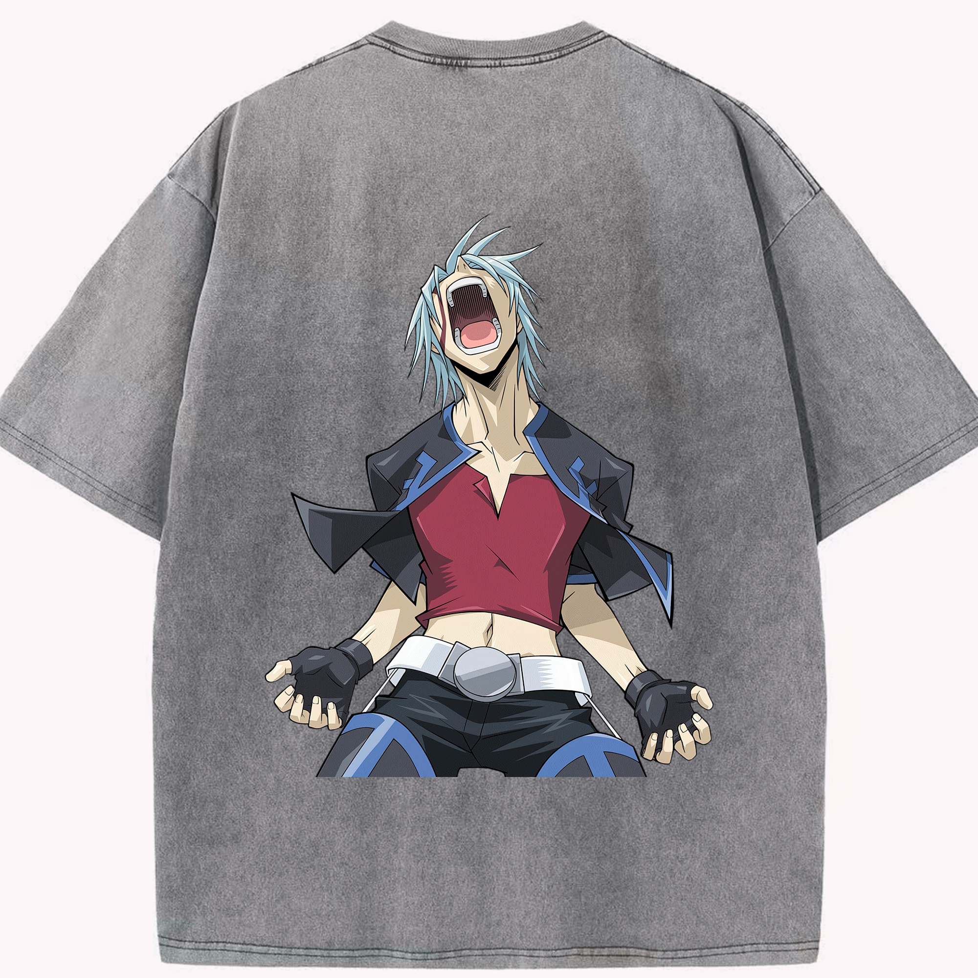 （画像用） 遊☆戯☆王 Yu-Gi-Oh! 綿100% ヴィンテージ風 半袖Tシャツ（背面プリント）