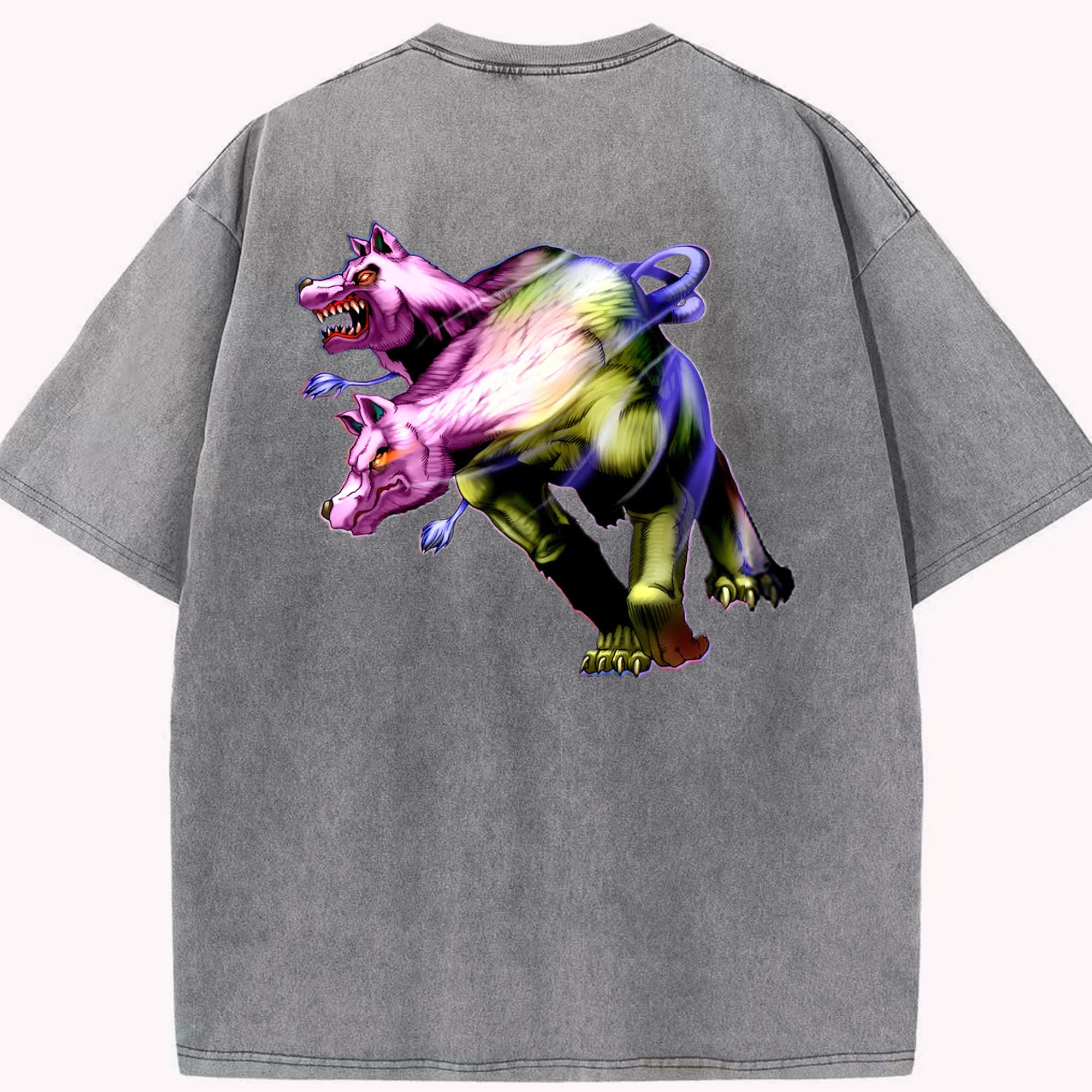（画像用） 遊☆戯☆王 Yu-Gi-Oh! 綿100% ヴィンテージ風 半袖Tシャツ（背面プリント）