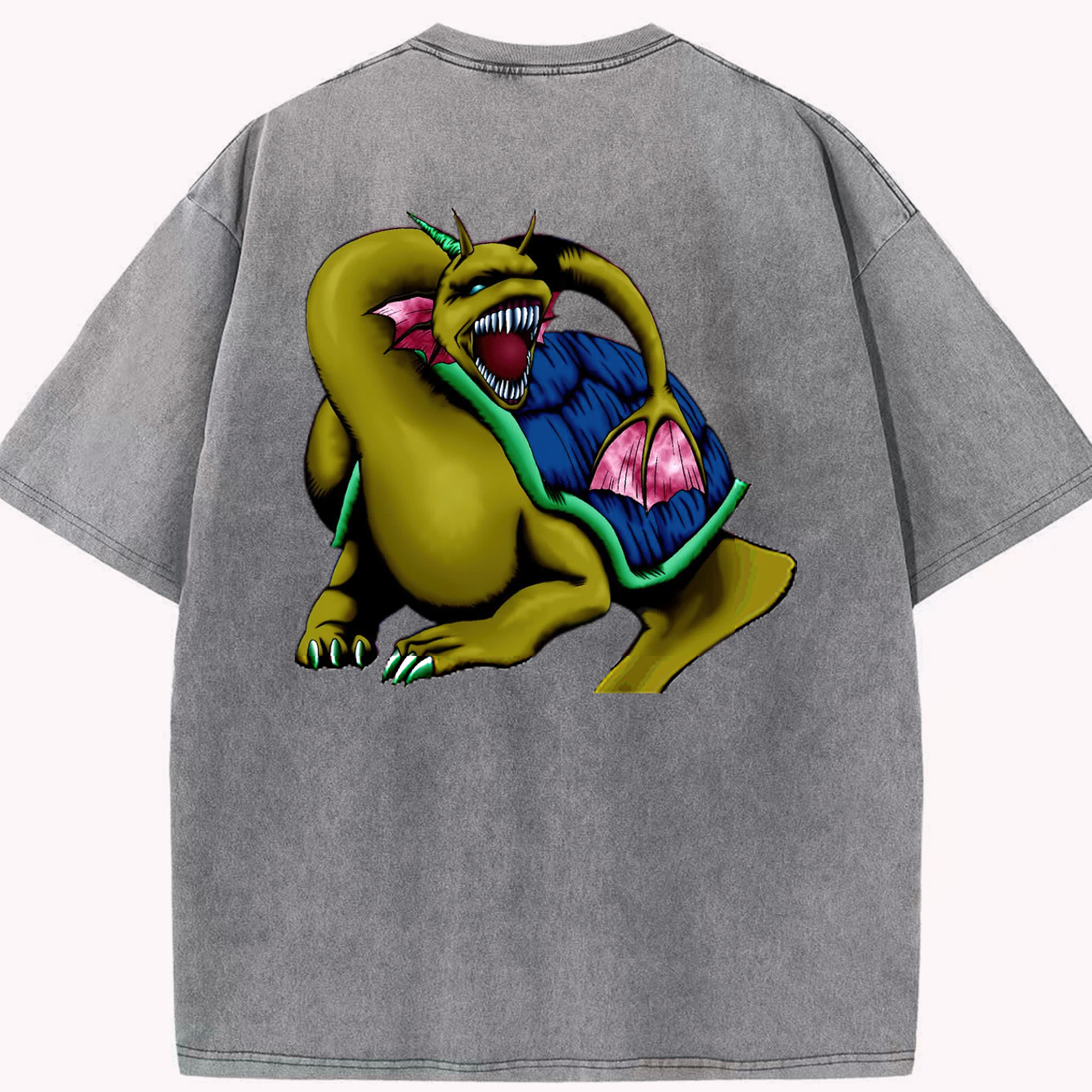 （画像用） 遊☆戯☆王 Yu-Gi-Oh! 綿100% ヴィンテージ風 半袖Tシャツ（背面プリント）