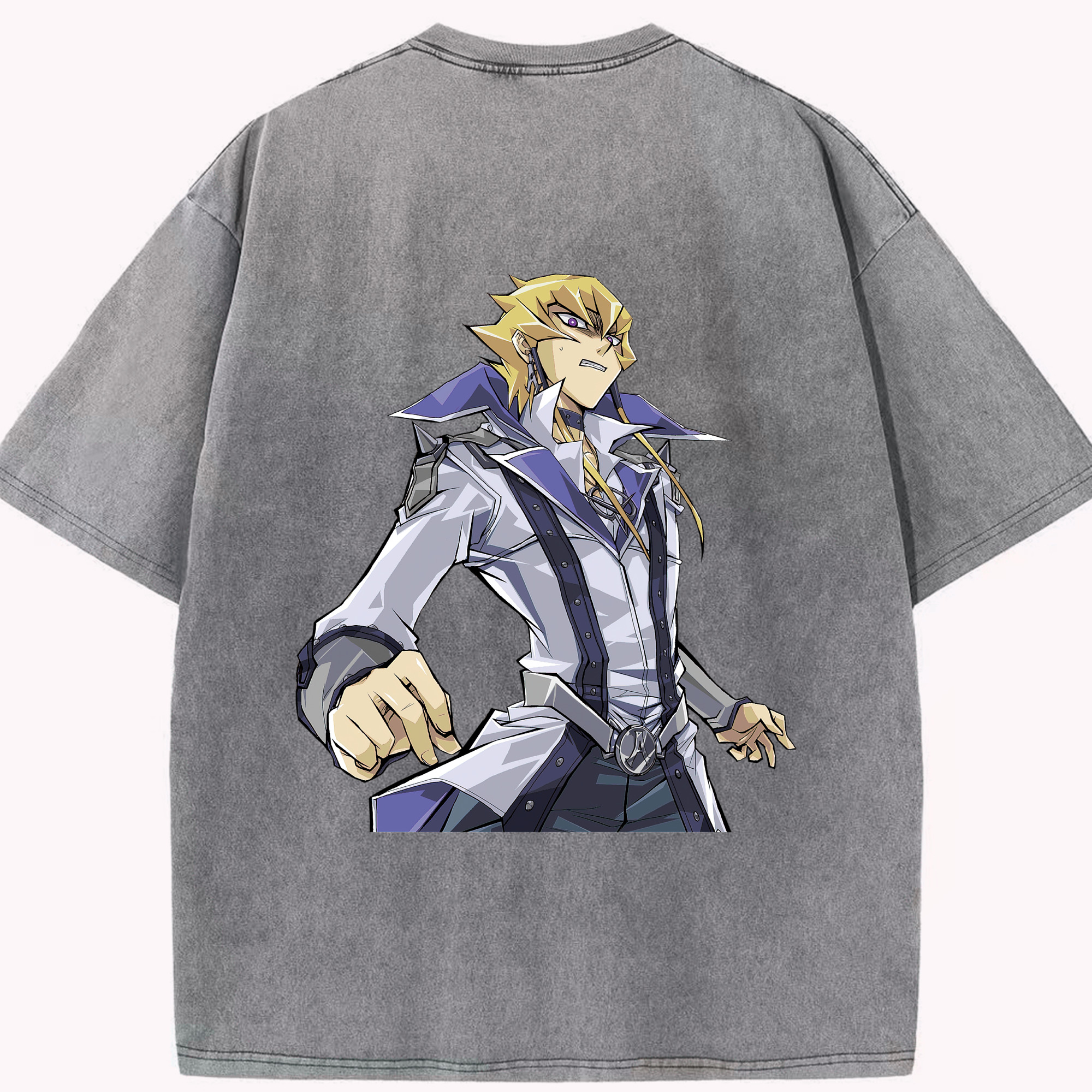 （画像用） 遊☆戯☆王 Yu-Gi-Oh! 綿100% ヴィンテージ風 半袖Tシャツ（背面プリント）
