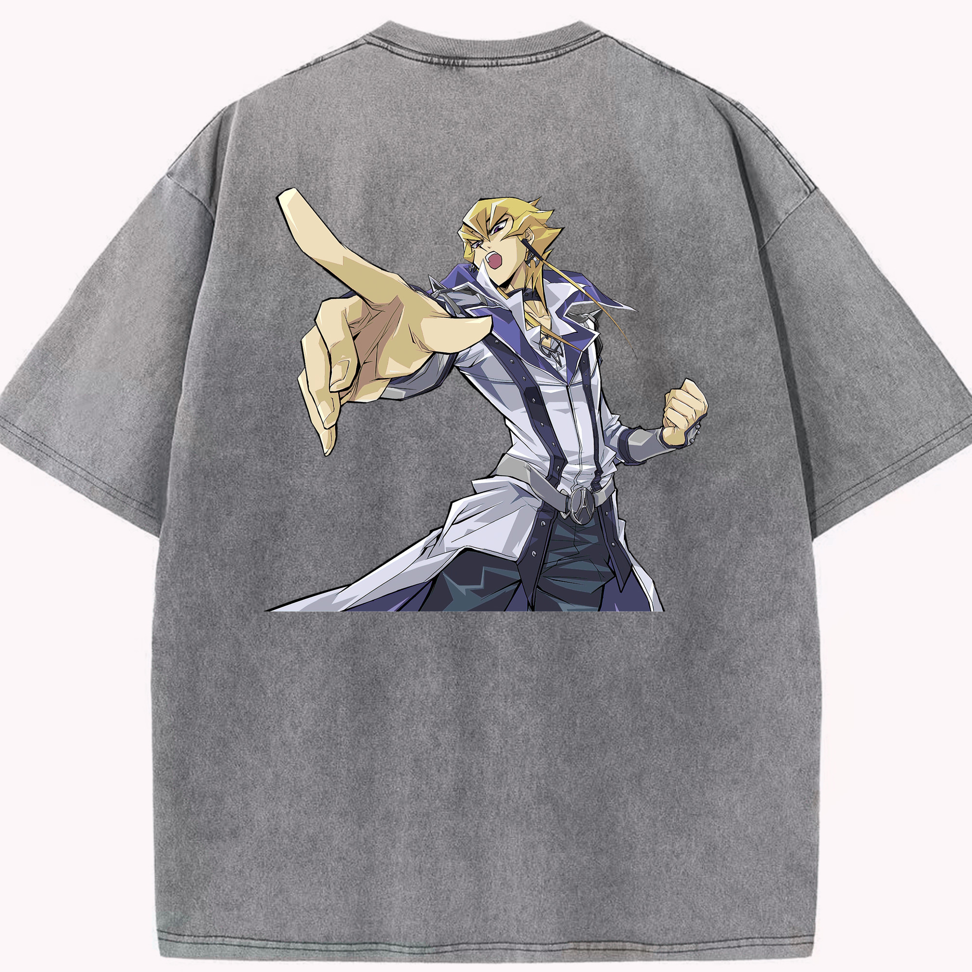 （画像用） 遊☆戯☆王 Yu-Gi-Oh! 綿100% ヴィンテージ風 半袖Tシャツ（背面プリント）