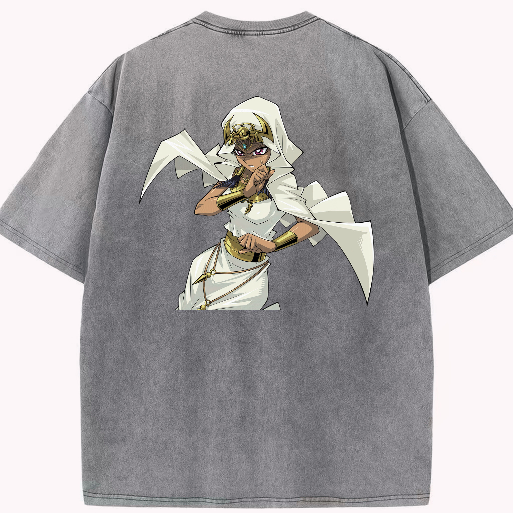 （画像用） 遊☆戯☆王 Yu-Gi-Oh! 綿100% ヴィンテージ風 半袖Tシャツ（背面プリント）