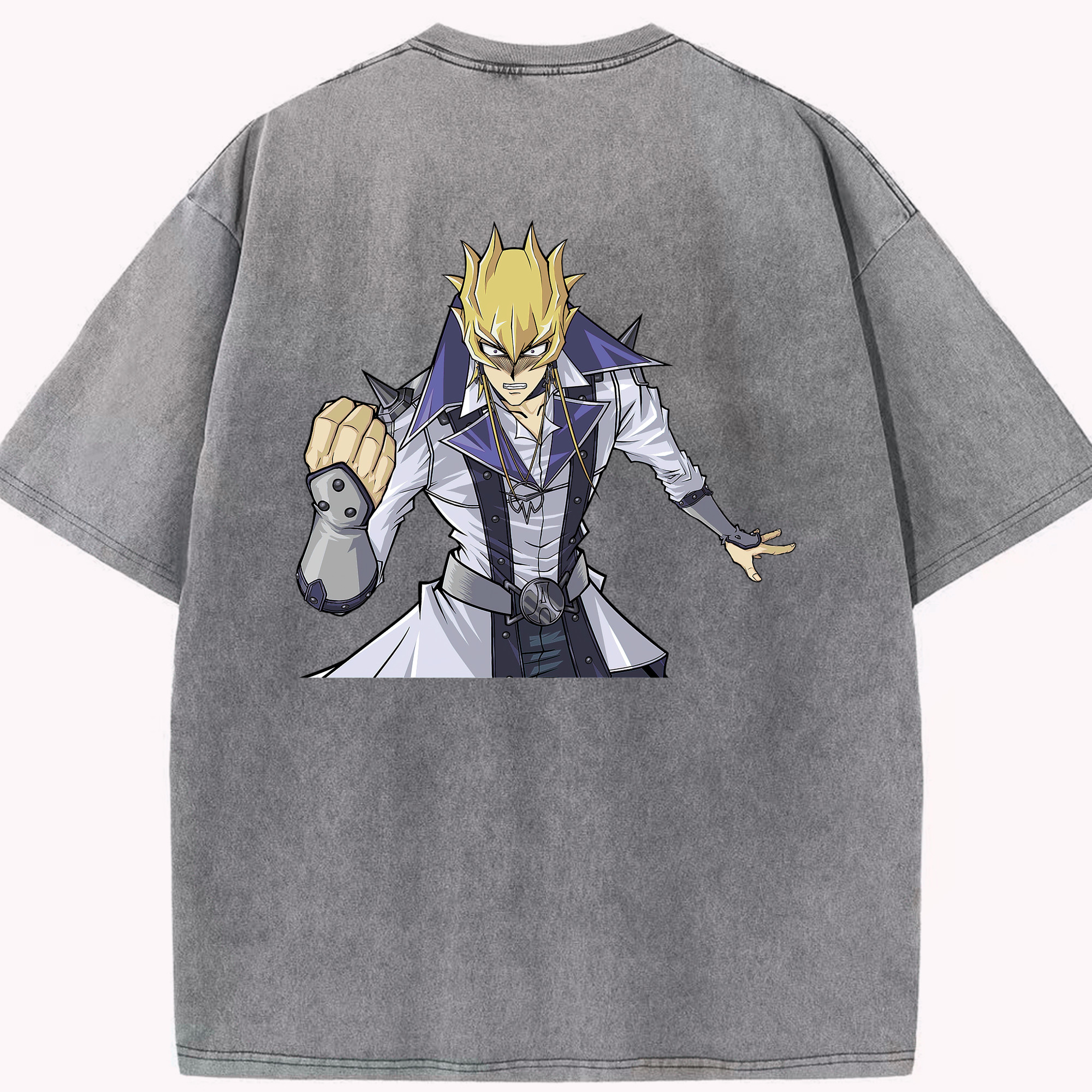 （画像用） 遊☆戯☆王 Yu-Gi-Oh! 綿100% ヴィンテージ風 半袖Tシャツ（背面プリント）
