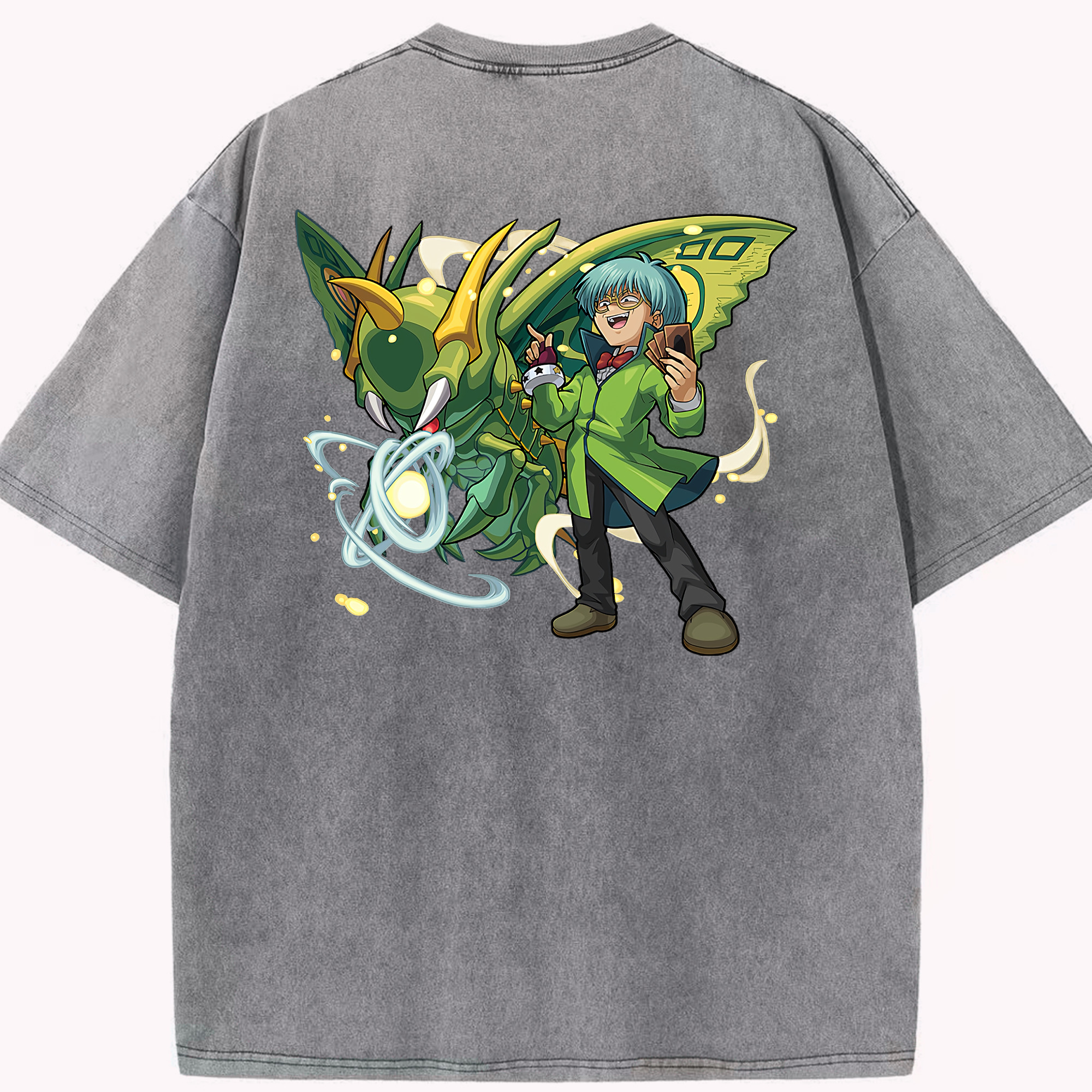 （画像用） 遊☆戯☆王 Yu-Gi-Oh! 綿100% ヴィンテージ風 半袖Tシャツ（背面プリント）