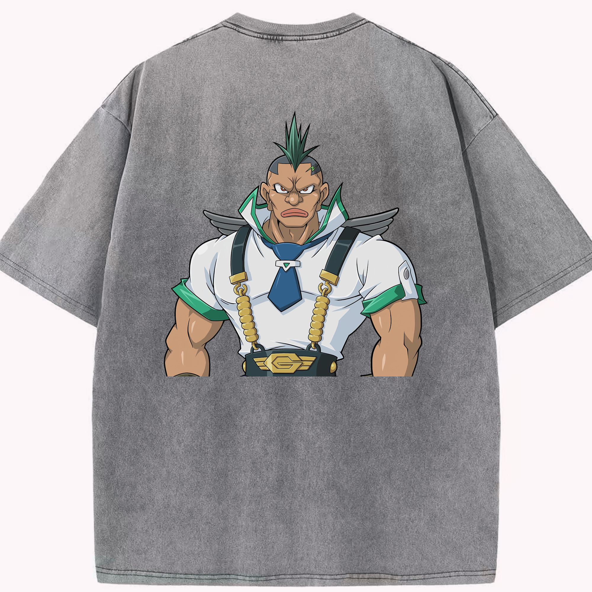（画像用） 遊☆戯☆王 Yu-Gi-Oh! 綿100% ヴィンテージ風 半袖Tシャツ（背面プリント）