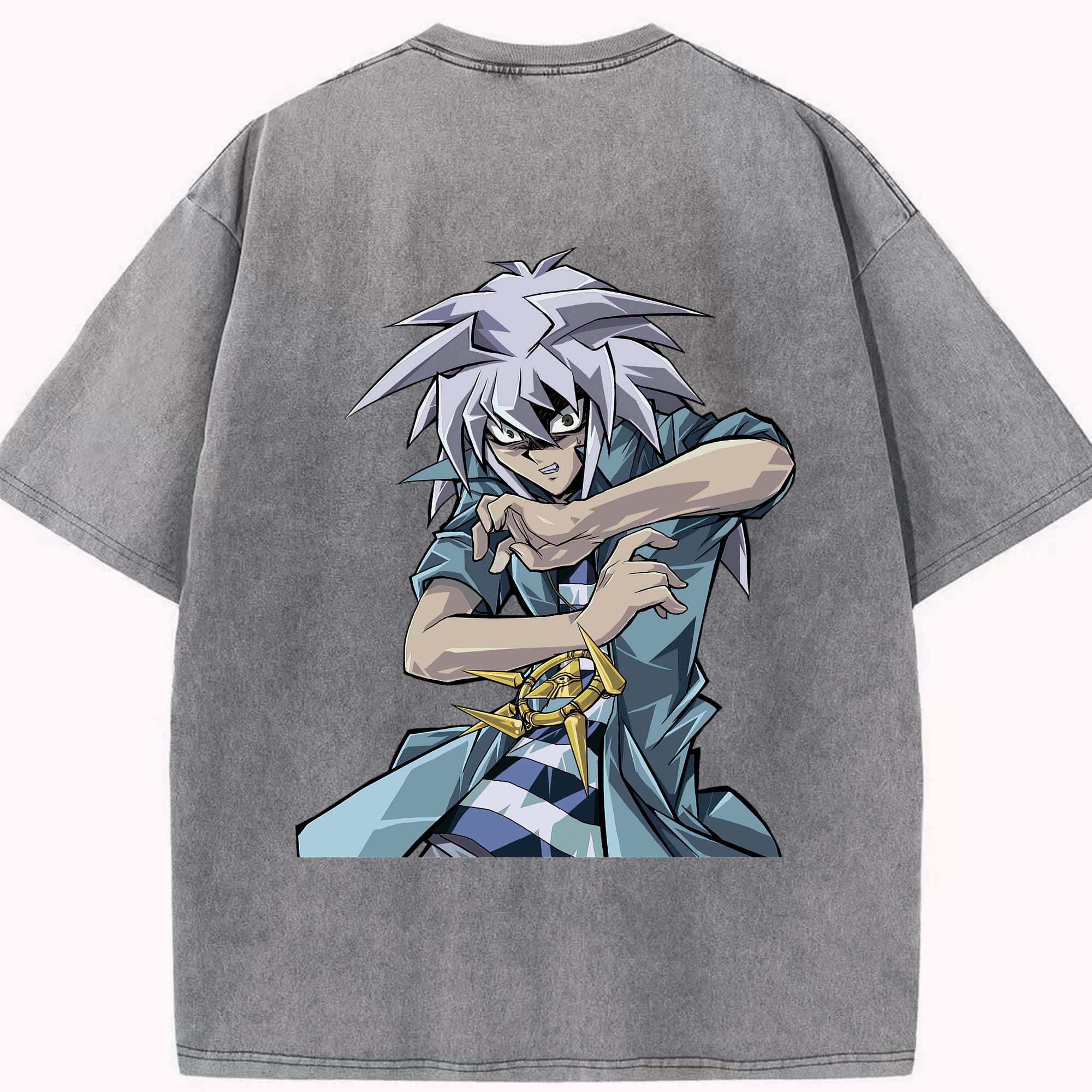 （画像用） 遊☆戯☆王 Yu-Gi-Oh! 綿100% ヴィンテージ風 半袖Tシャツ（背面プリント）