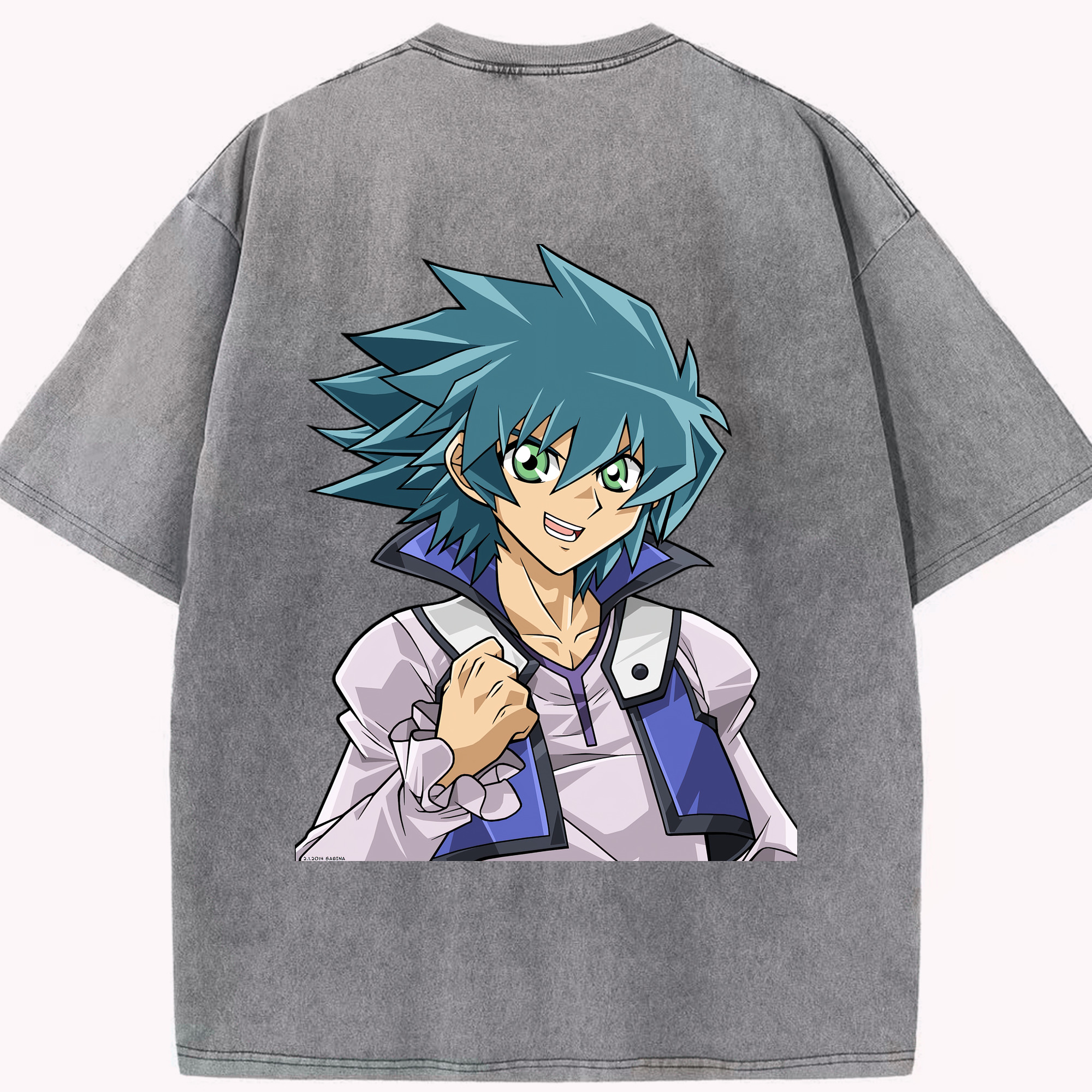 （画像用） 遊☆戯☆王 Yu-Gi-Oh! 綿100% ヴィンテージ風 半袖Tシャツ（背面プリント）