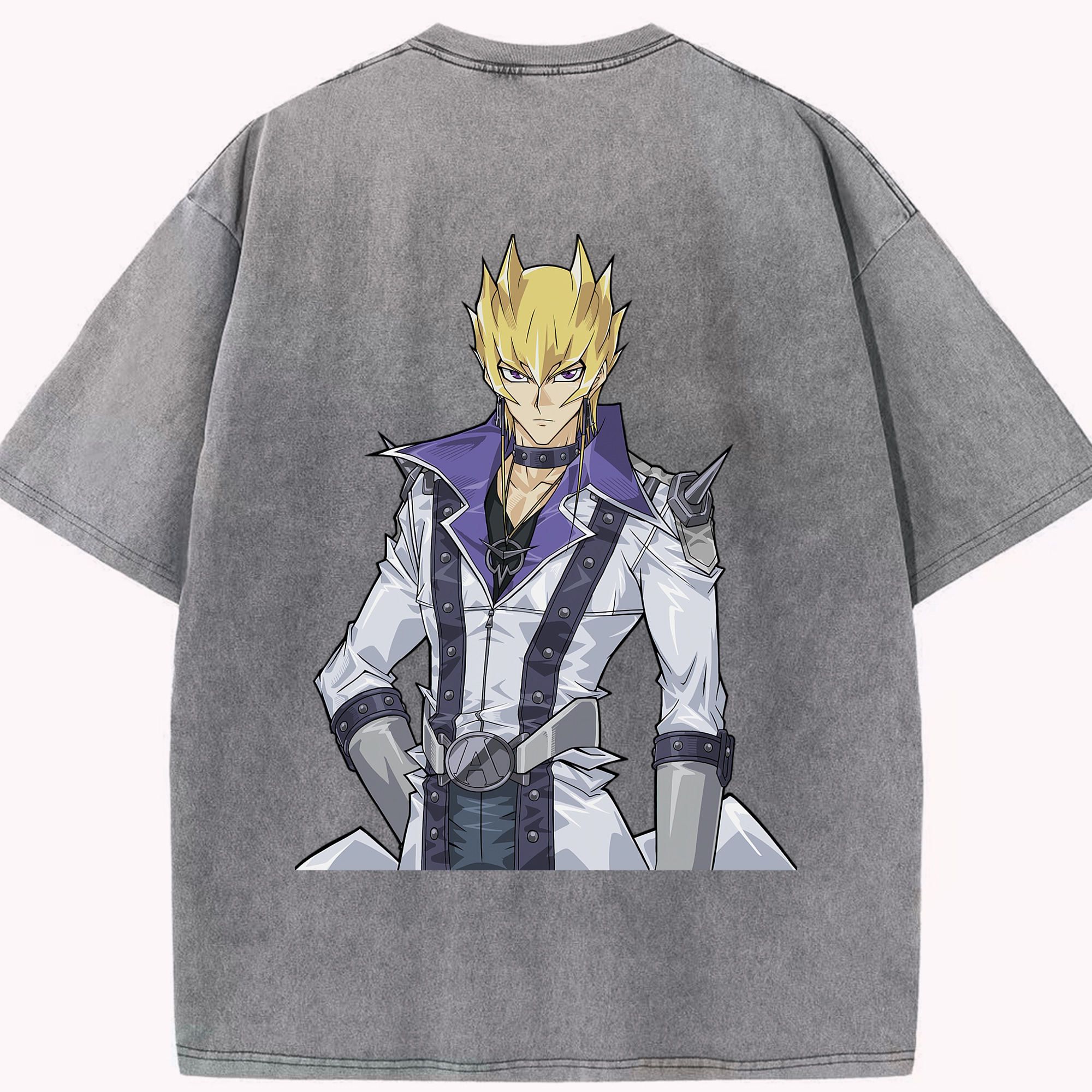 （画像用） 遊☆戯☆王 Yu-Gi-Oh! 綿100% ヴィンテージ風 半袖Tシャツ（背面プリント）
