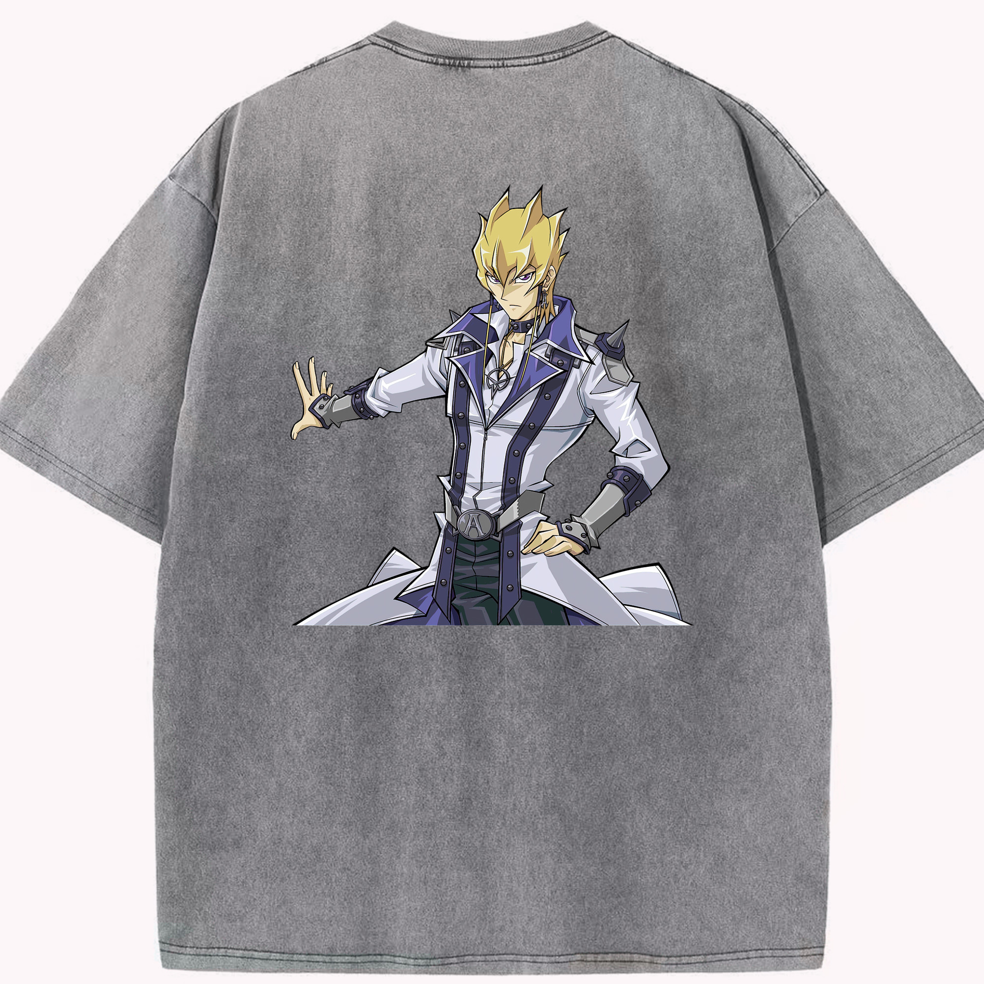 （画像用） 遊☆戯☆王 Yu-Gi-Oh! 綿100% ヴィンテージ風 半袖Tシャツ（背面プリント）