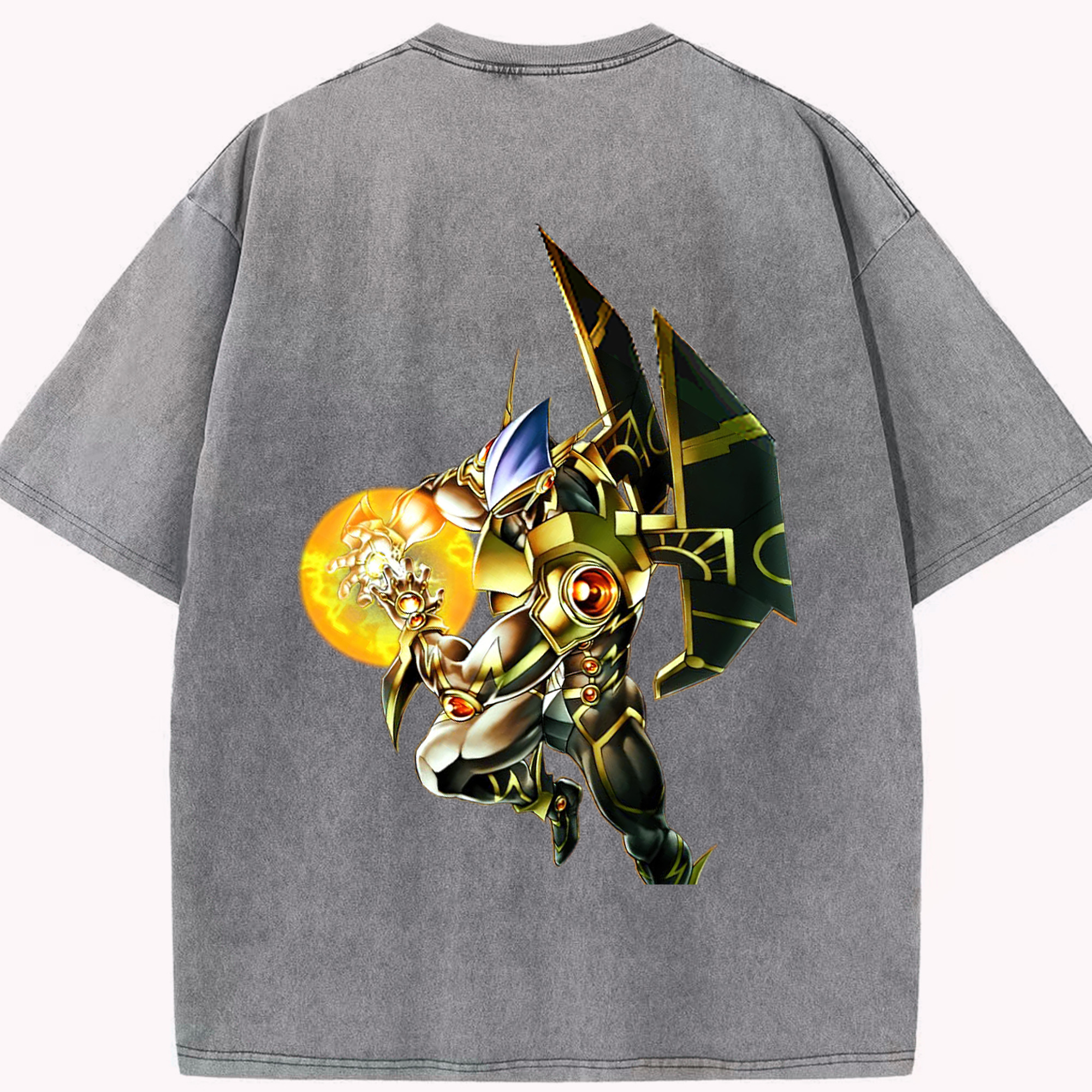 （画像用） 遊☆戯☆王 Yu-Gi-Oh! 綿100% ヴィンテージ風 半袖Tシャツ（背面プリント）