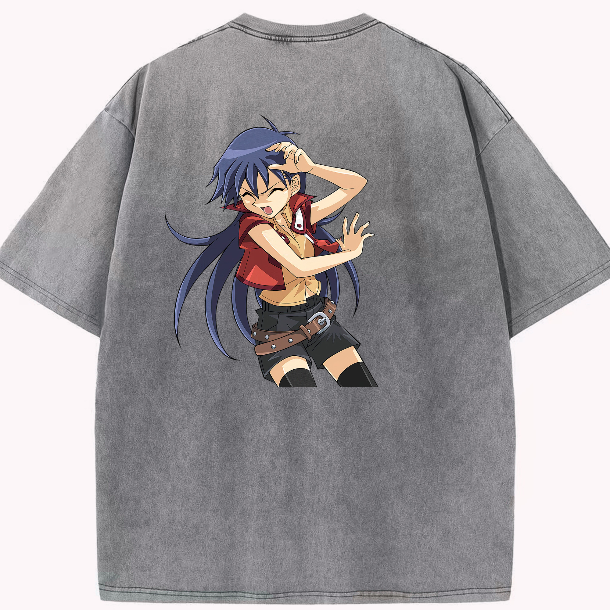 （画像用） 遊☆戯☆王 Yu-Gi-Oh! 綿100% ヴィンテージ風 半袖Tシャツ（背面プリント）