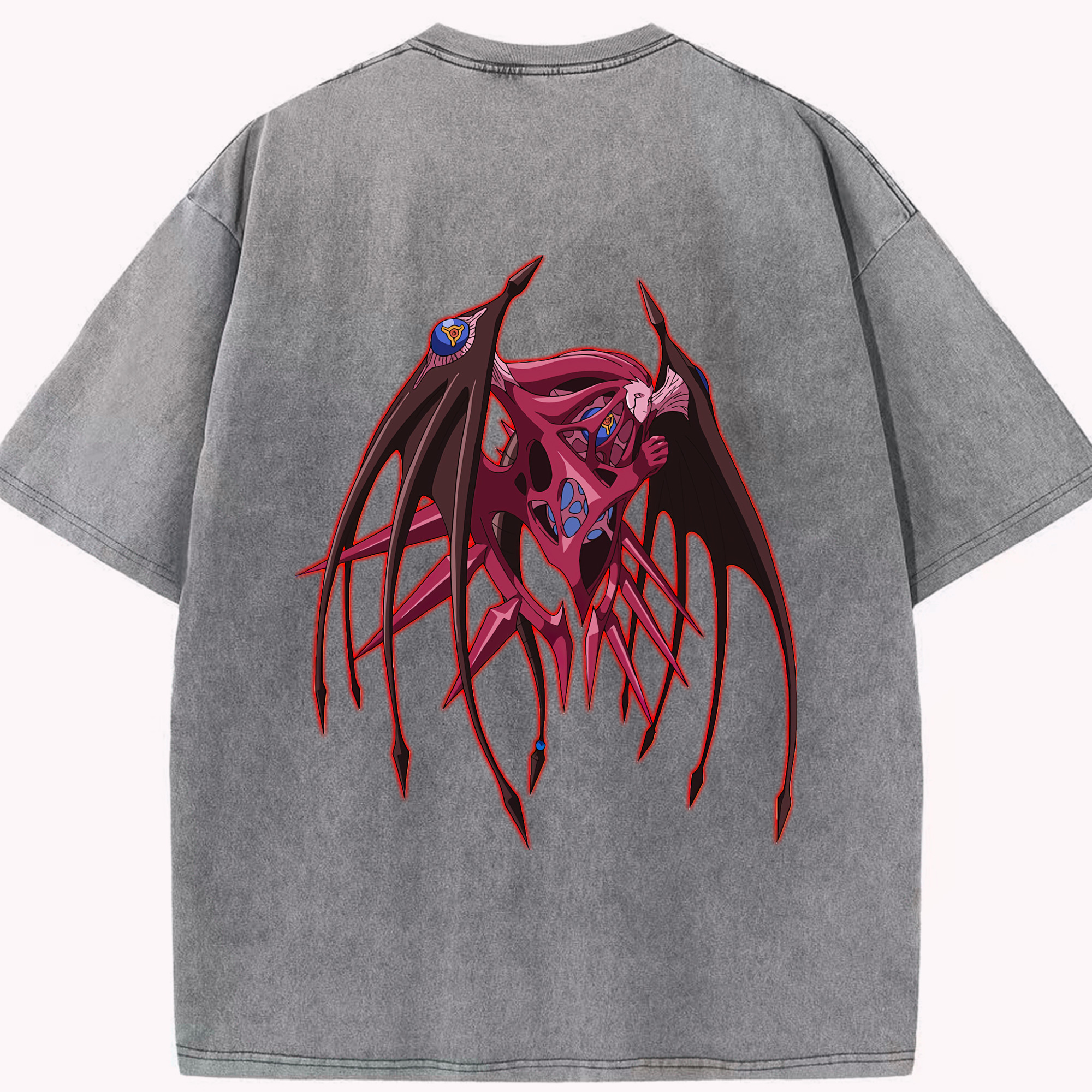 （画像用） 遊☆戯☆王 Yu-Gi-Oh! 綿100% ヴィンテージ風 半袖Tシャツ（背面プリント）