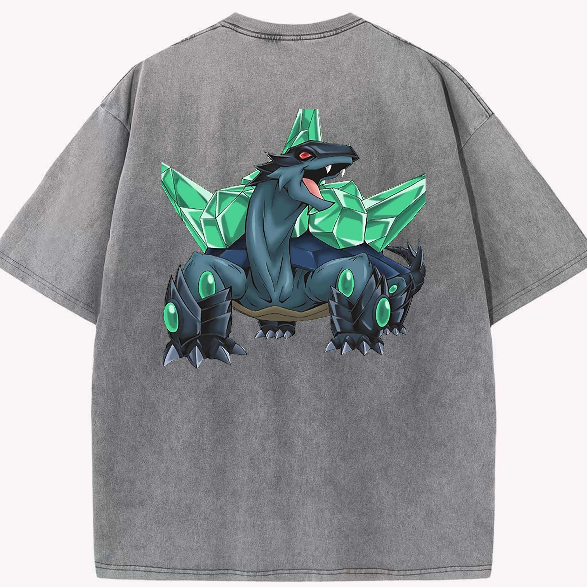 （画像用） 遊☆戯☆王 Yu-Gi-Oh! 綿100% ヴィンテージ風 半袖Tシャツ（背面プリント）