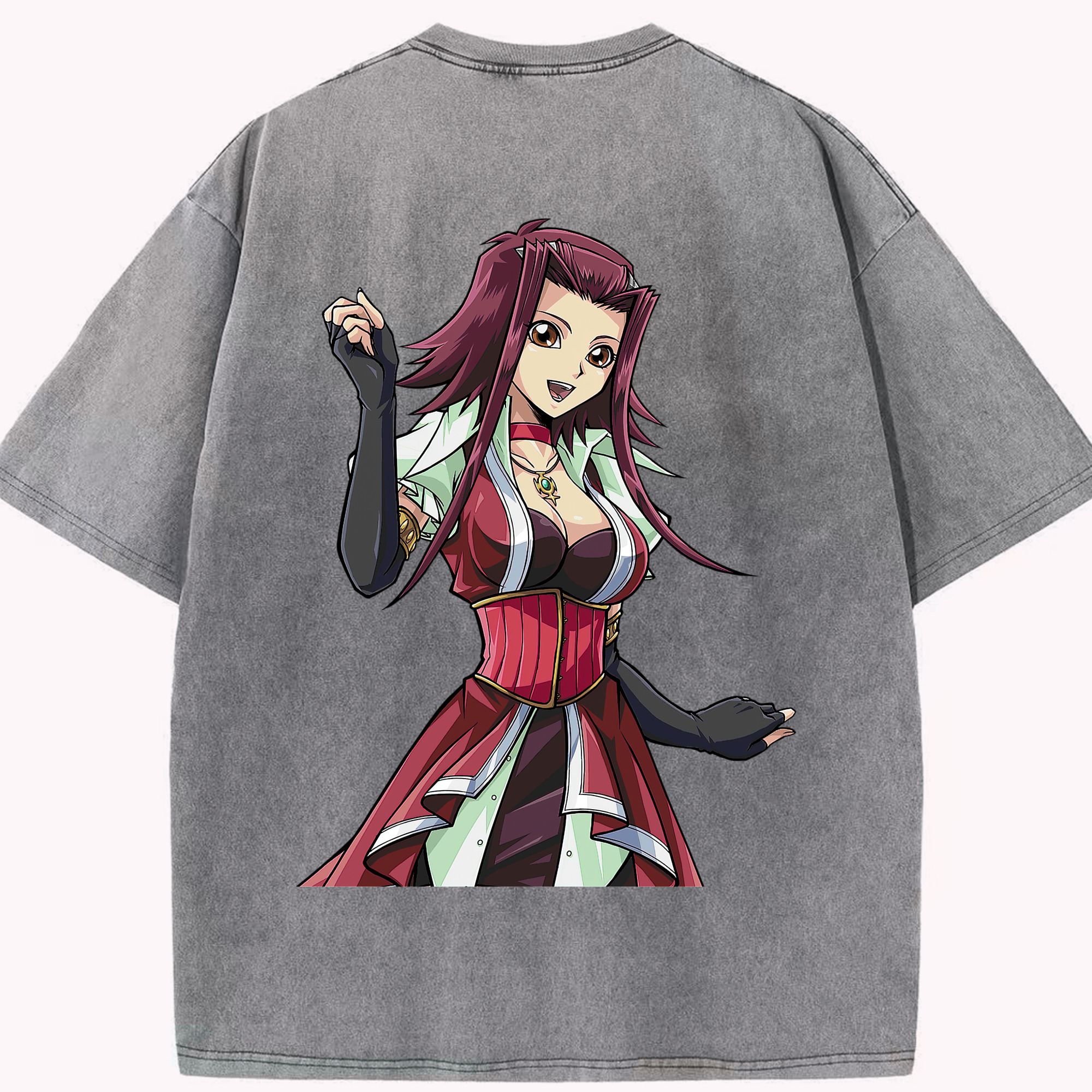 （画像用） 遊☆戯☆王 Yu-Gi-Oh! 綿100% ヴィンテージ風 半袖Tシャツ（背面プリント）