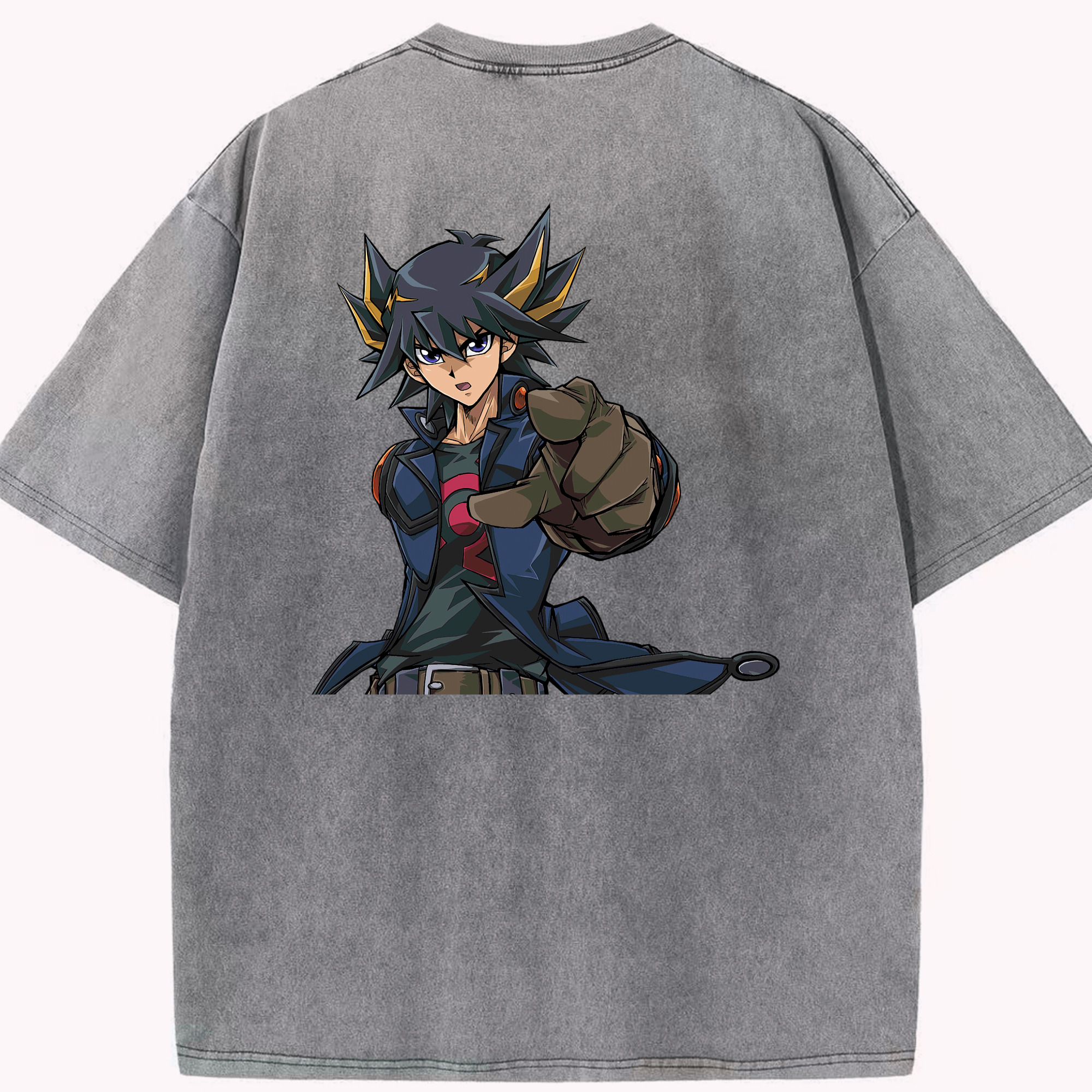 （画像用） 遊☆戯☆王 Yu-Gi-Oh! 綿100% ヴィンテージ風 半袖Tシャツ（背面プリント）