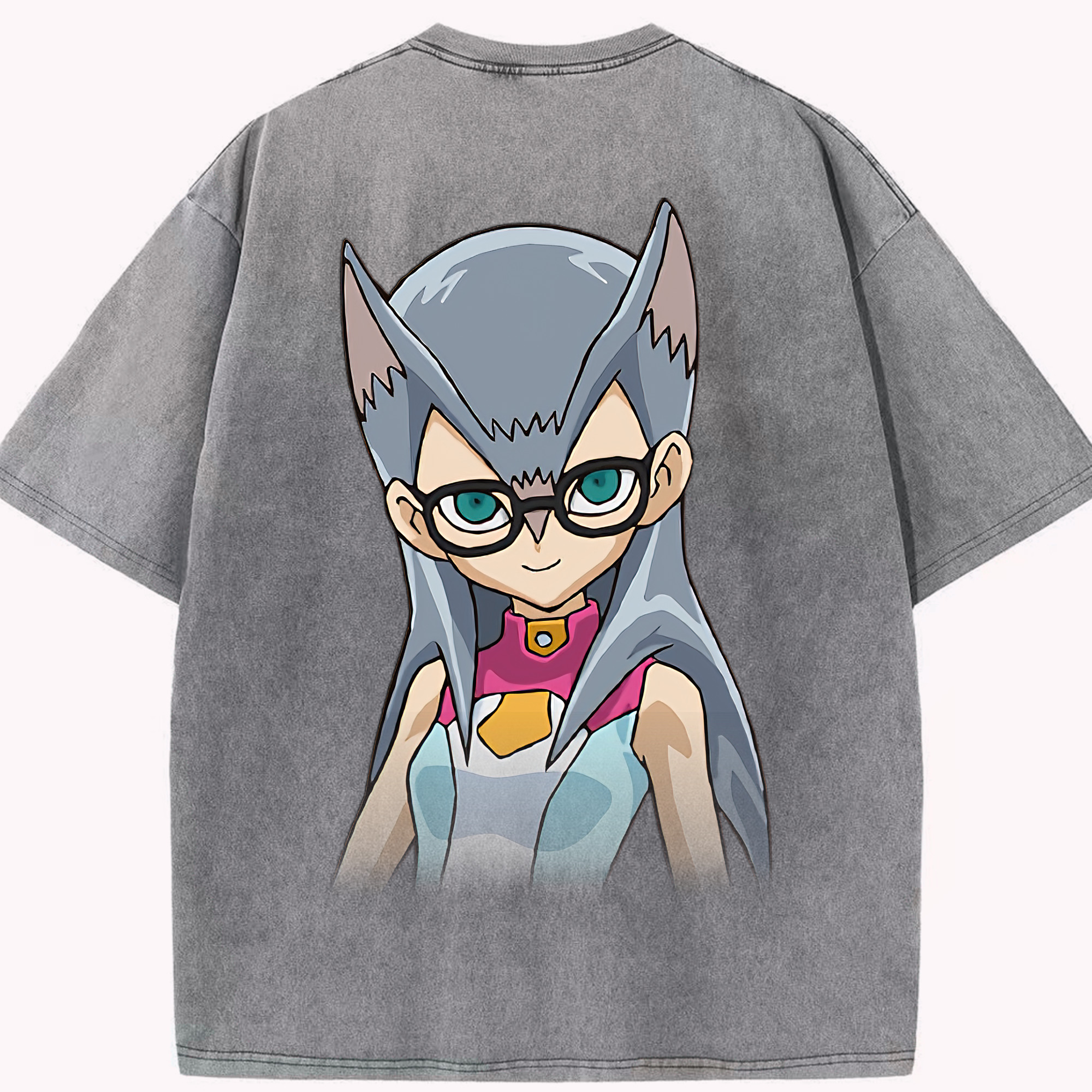 （画像用） 遊☆戯☆王 Yu-Gi-Oh! 綿100% ヴィンテージ風 半袖Tシャツ（背面プリント）