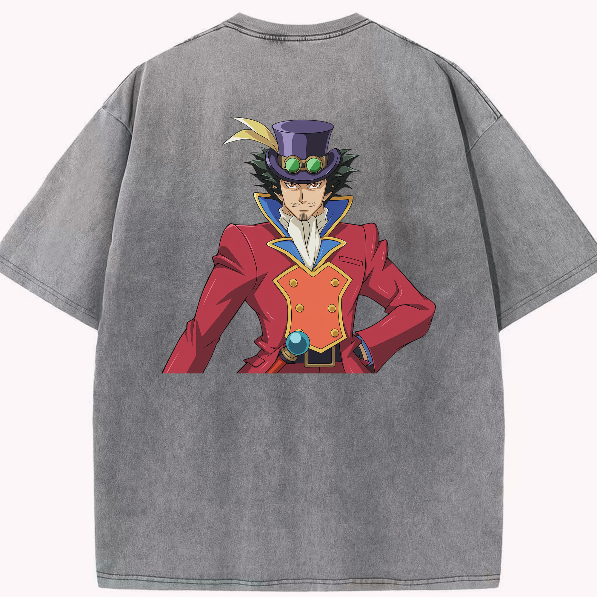 （画像用） 遊☆戯☆王 Yu-Gi-Oh! 綿100% ヴィンテージ風 半袖Tシャツ（背面プリント）