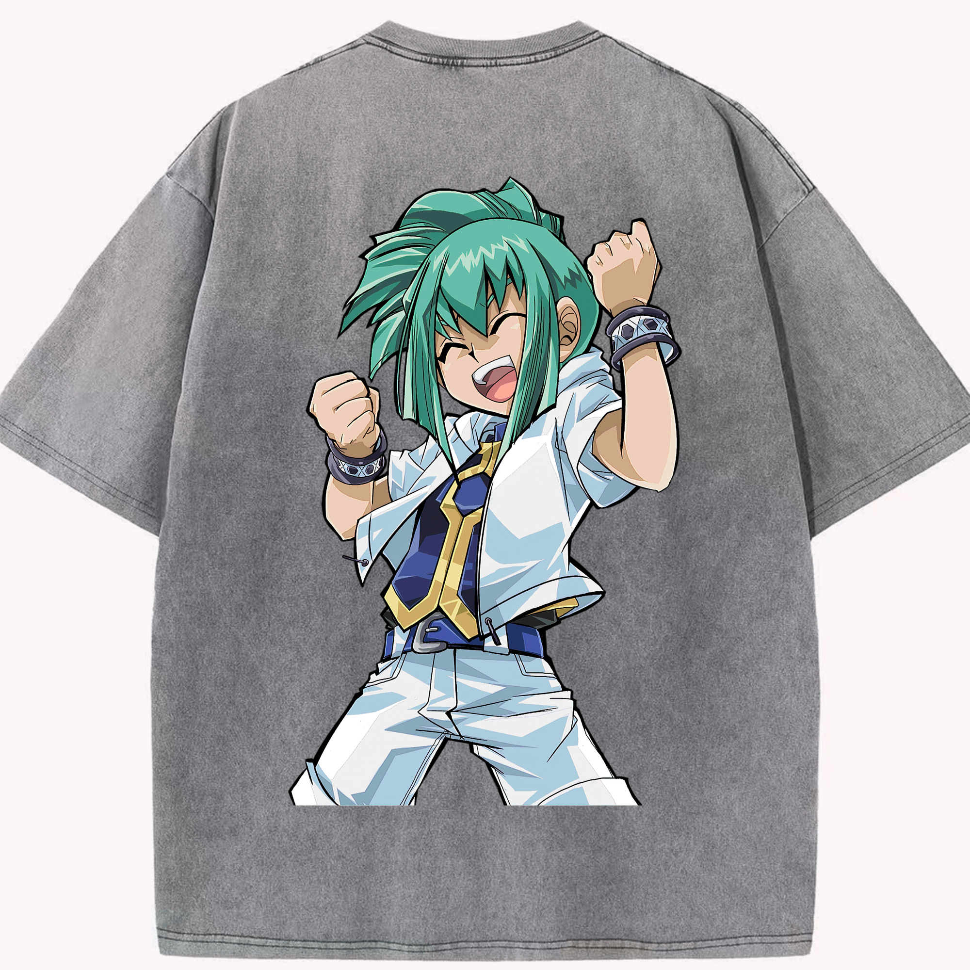 （画像用） 遊☆戯☆王 Yu-Gi-Oh! 綿100% ヴィンテージ風 半袖Tシャツ（背面プリント）