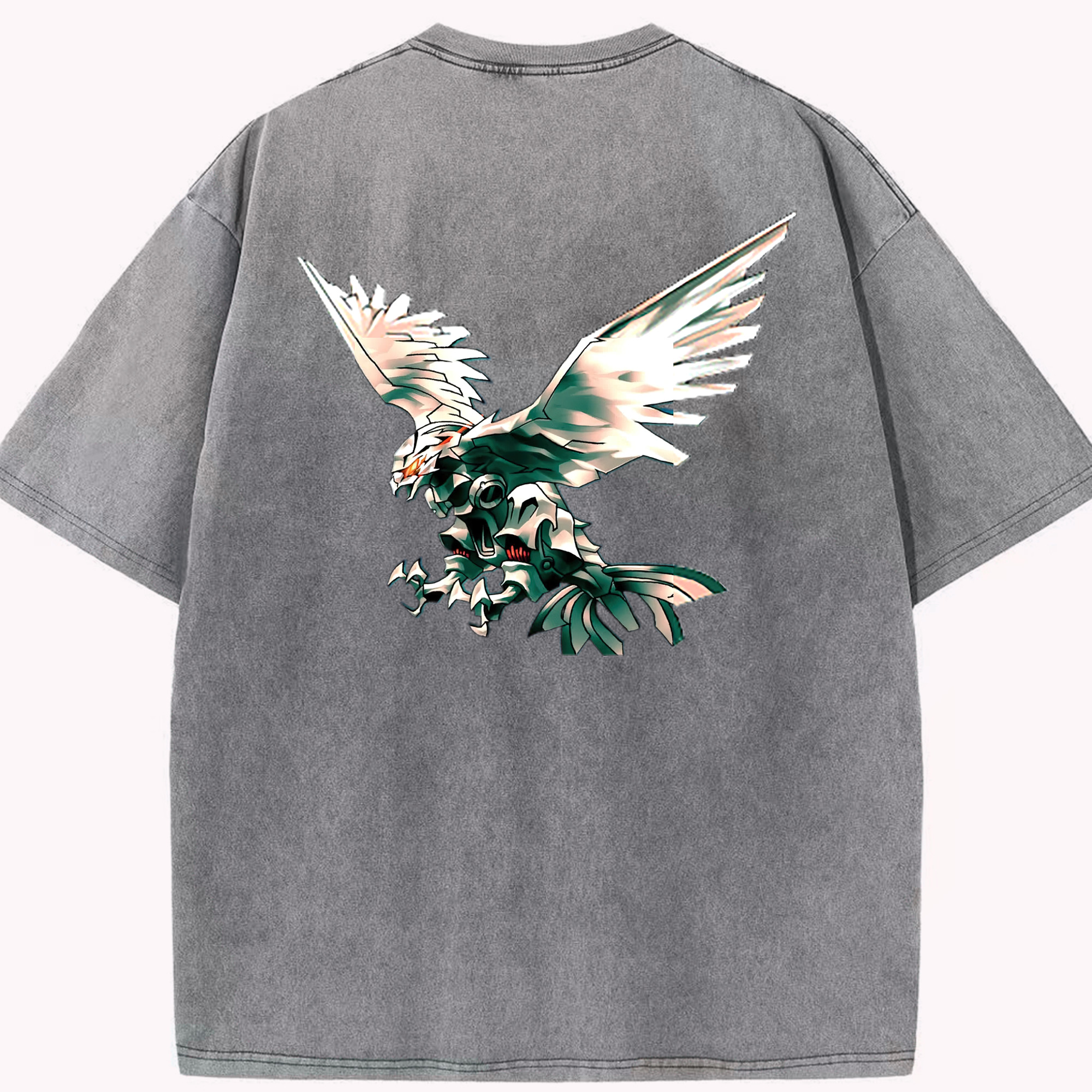 （画像用） 遊☆戯☆王 Yu-Gi-Oh! 綿100% ヴィンテージ風 半袖Tシャツ（背面プリント）