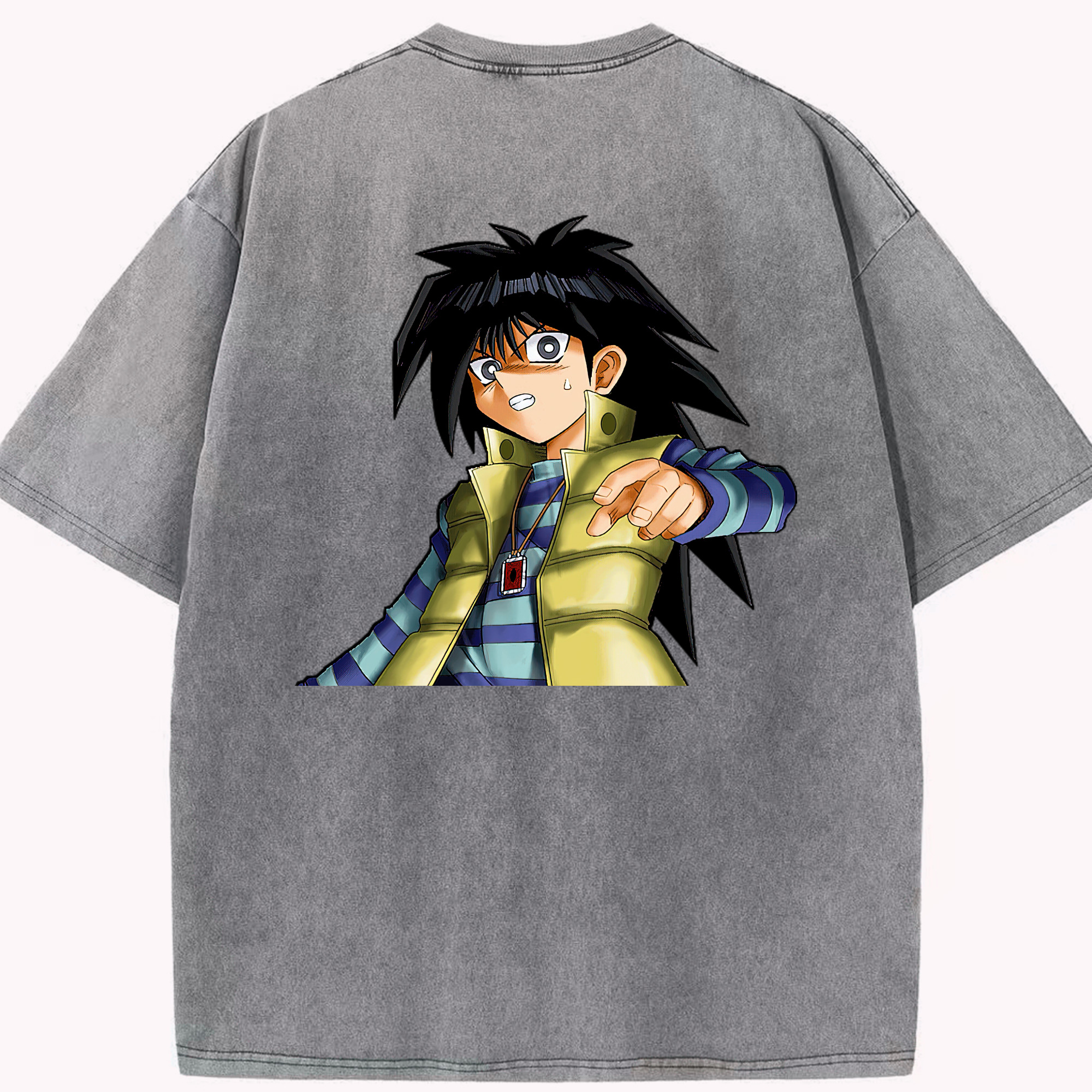 （画像用） 遊☆戯☆王 Yu-Gi-Oh! 綿100% ヴィンテージ風 半袖Tシャツ（背面プリント）
