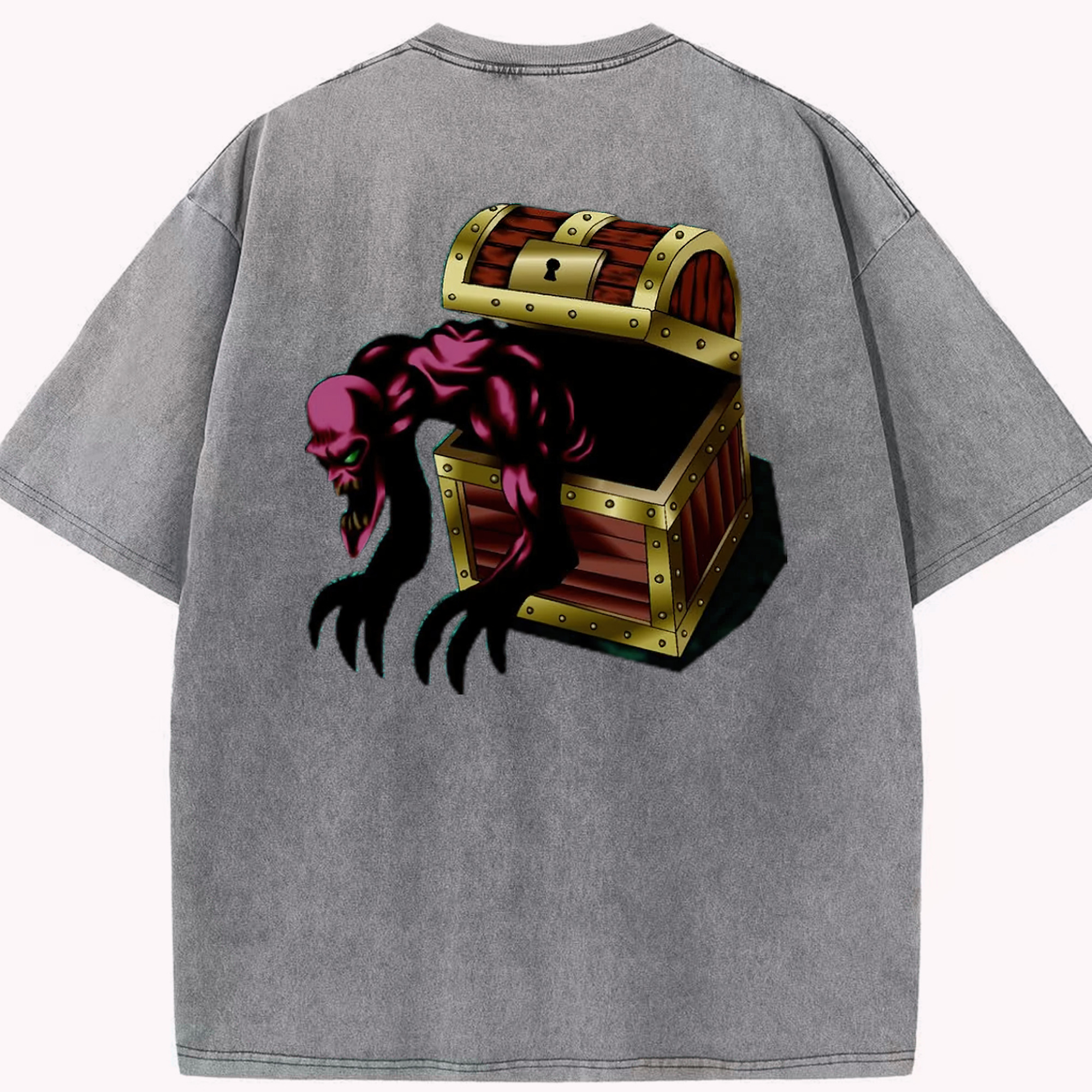 （画像用） 遊☆戯☆王 Yu-Gi-Oh! 綿100% ヴィンテージ風 半袖Tシャツ（背面プリント）