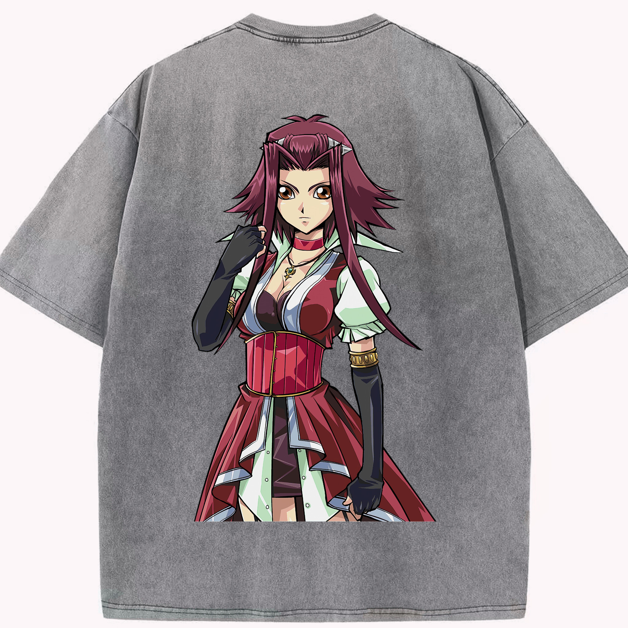 （画像用） 遊☆戯☆王 Yu-Gi-Oh! 綿100% ヴィンテージ風 半袖Tシャツ（背面プリント）